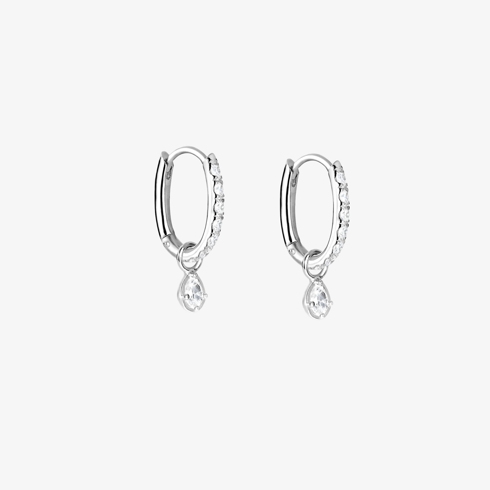 Essential Kristal Hoep en Pure Drop Zilvergekleurd Dubbel