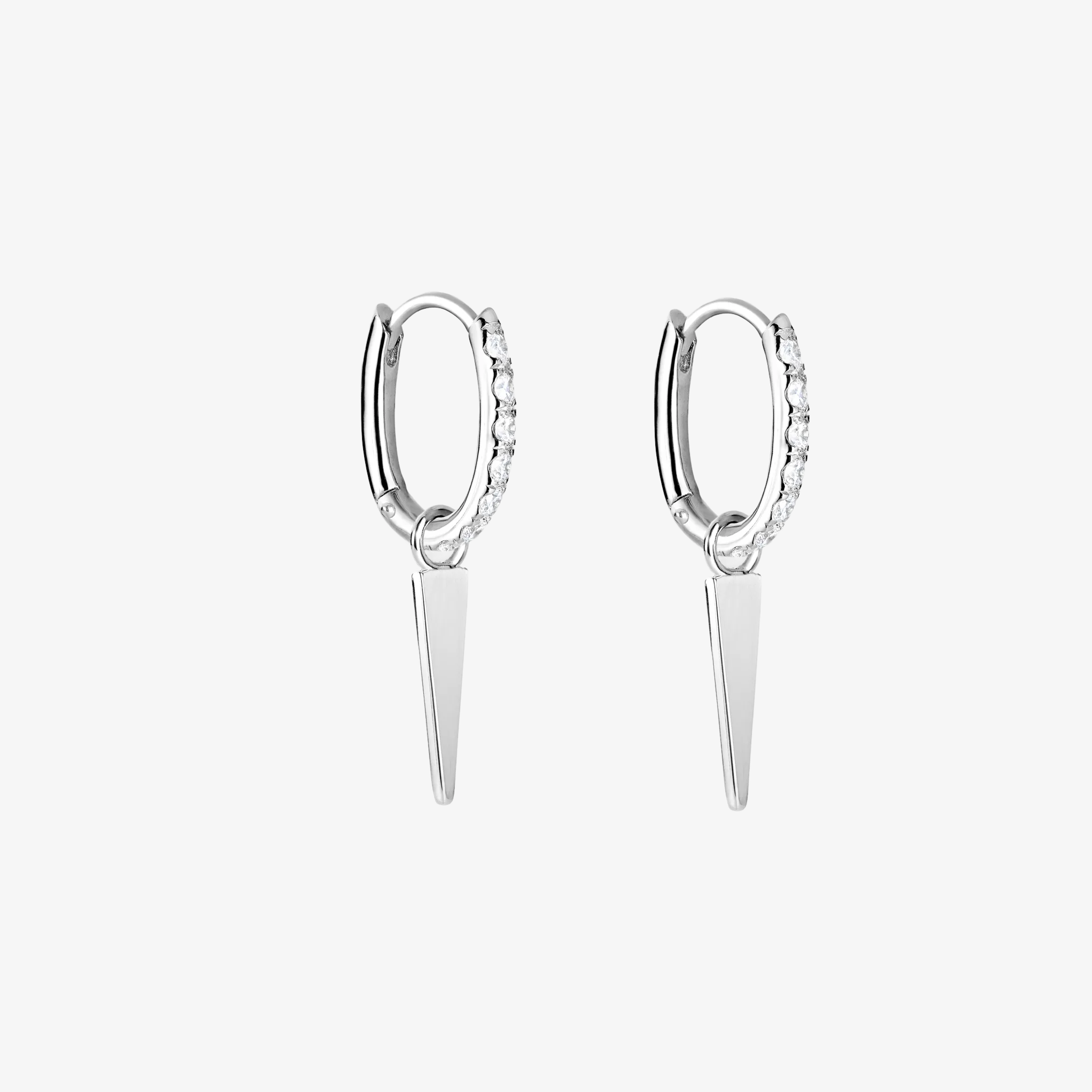 Essential Kristal Hoep en Edge Drop Zilvergekleurd Dubbel
