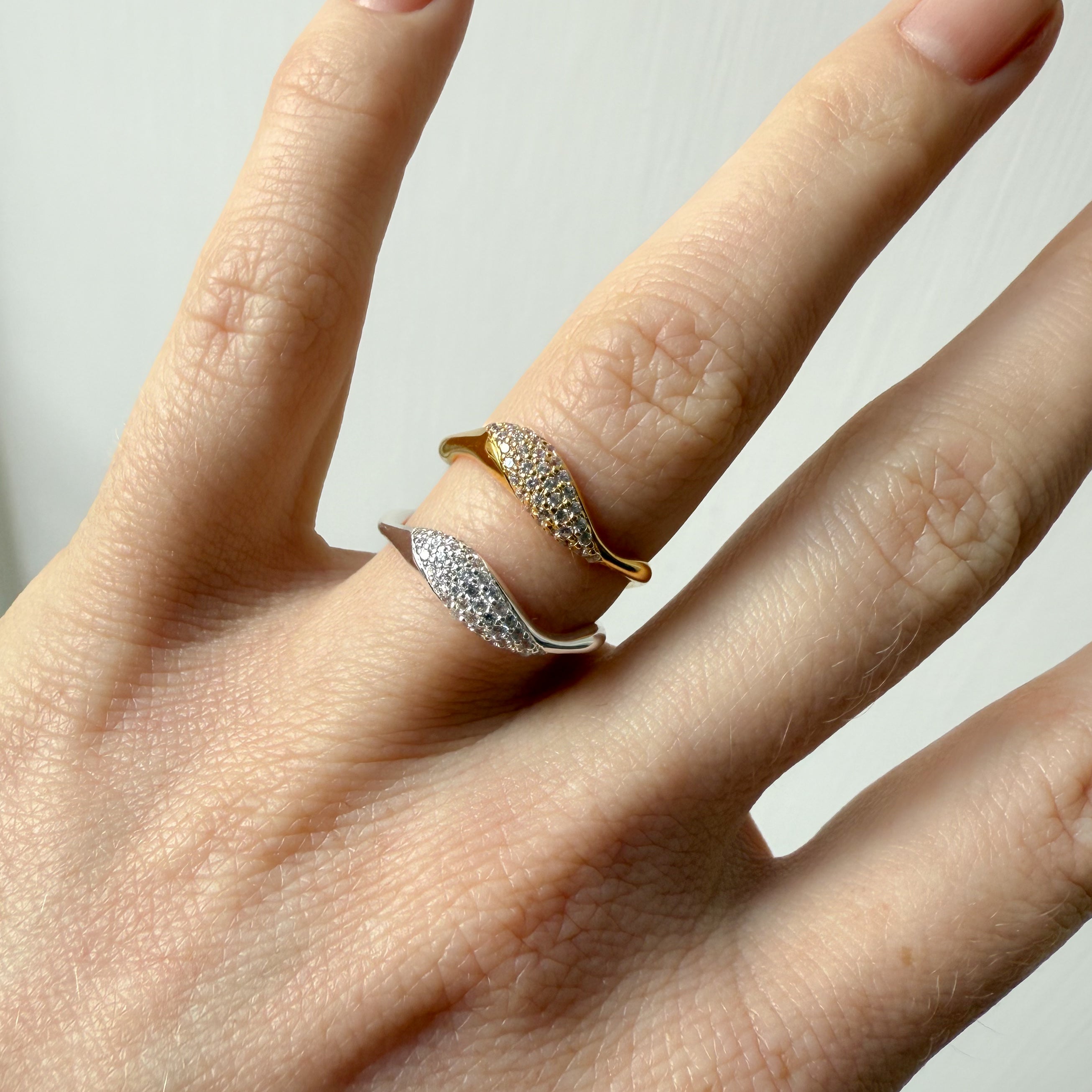 Golf Kristal Ring Verguld
