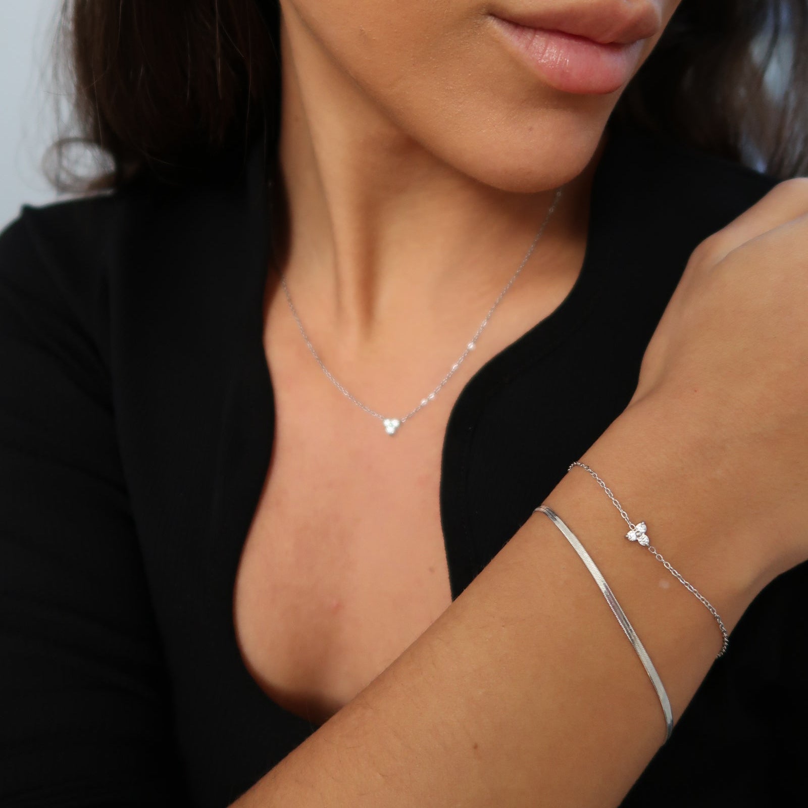 Trinity Krystal Armband Zilverkleurig
