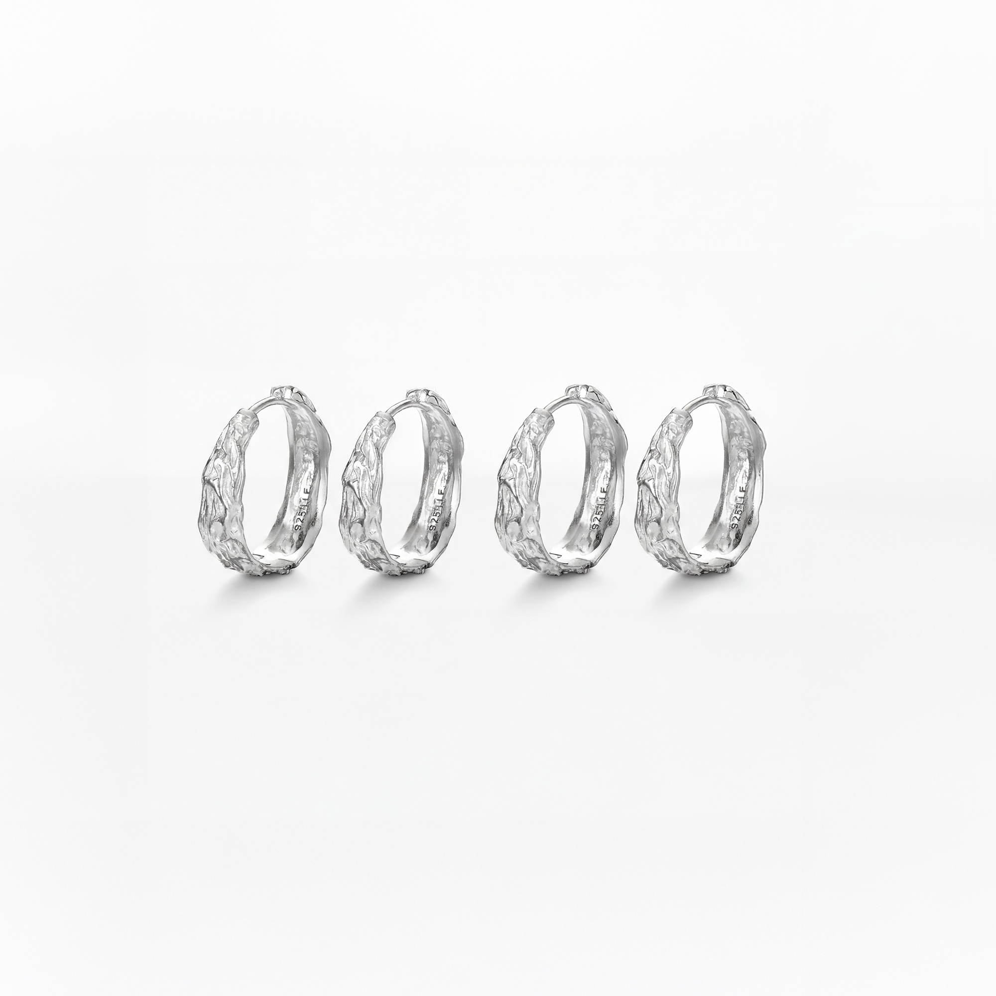 Gesmolten Zilver dubbel set 23,5mm
