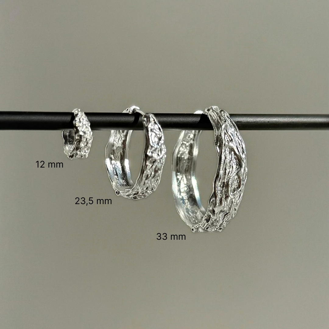 Gesmelt Hoop 23,5 mm Zilver
