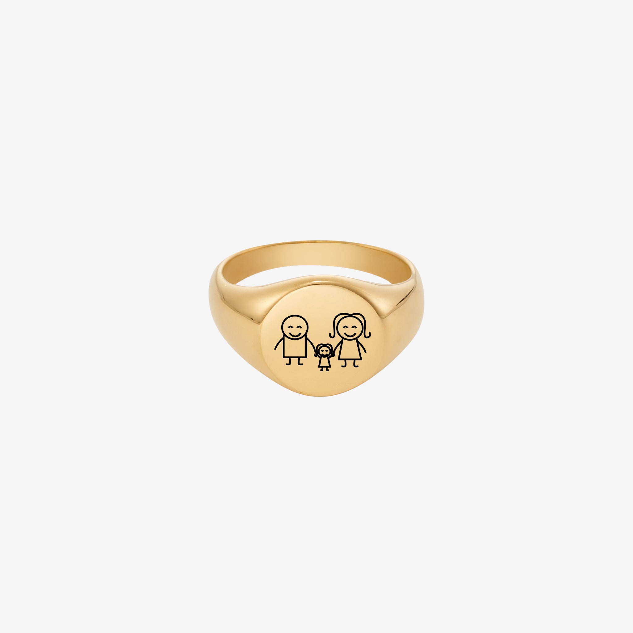 Gegraveerde Lucifersfamilie Ring