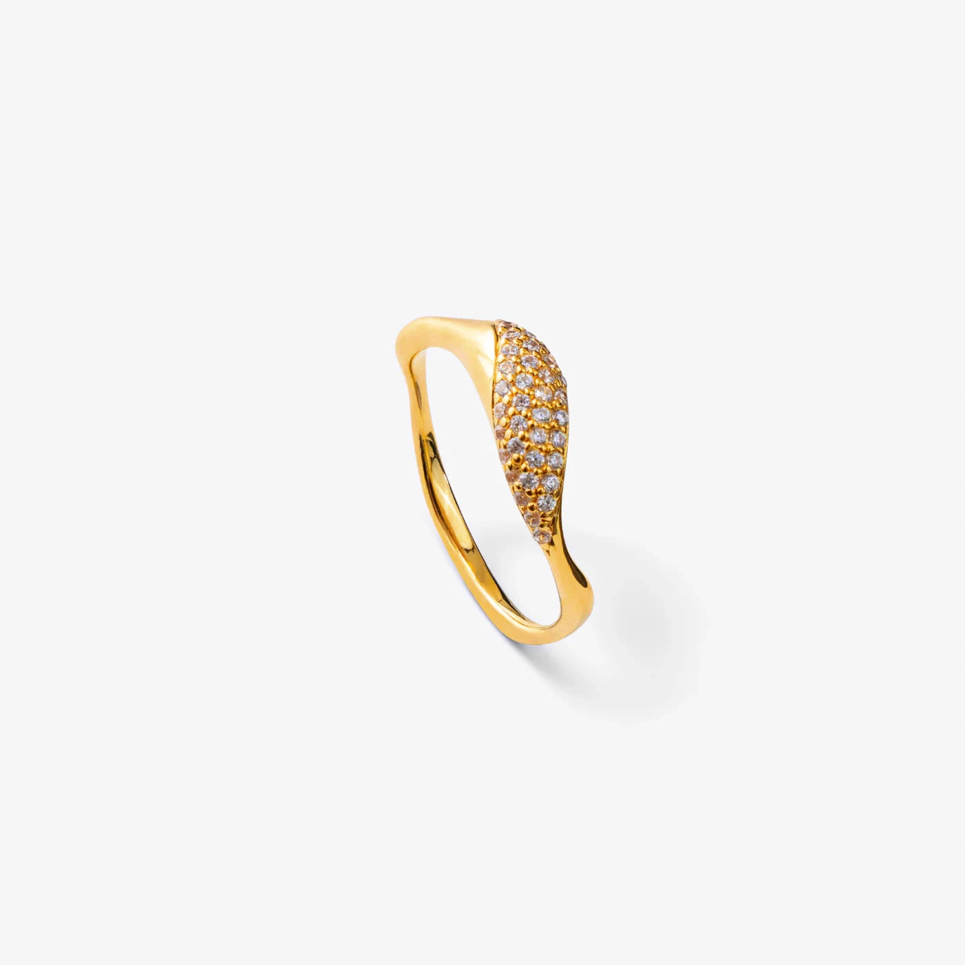 Golf Kristal Ring Verguld
