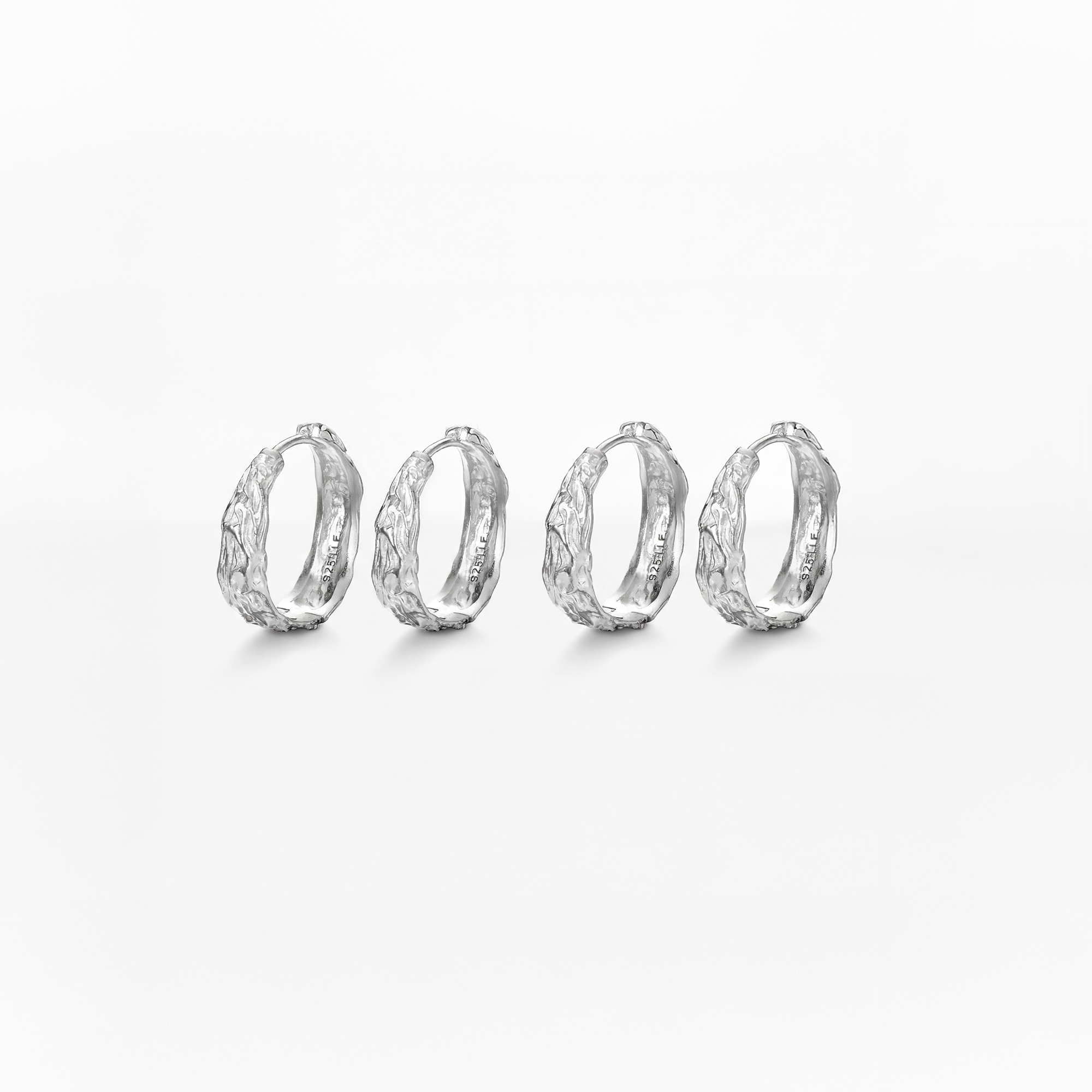 Gesmolten zilver dubbel set 33mm