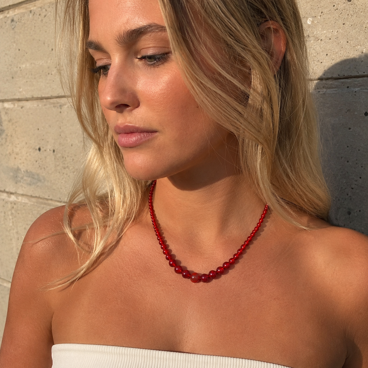 Carnelian Ombre Halsketting
