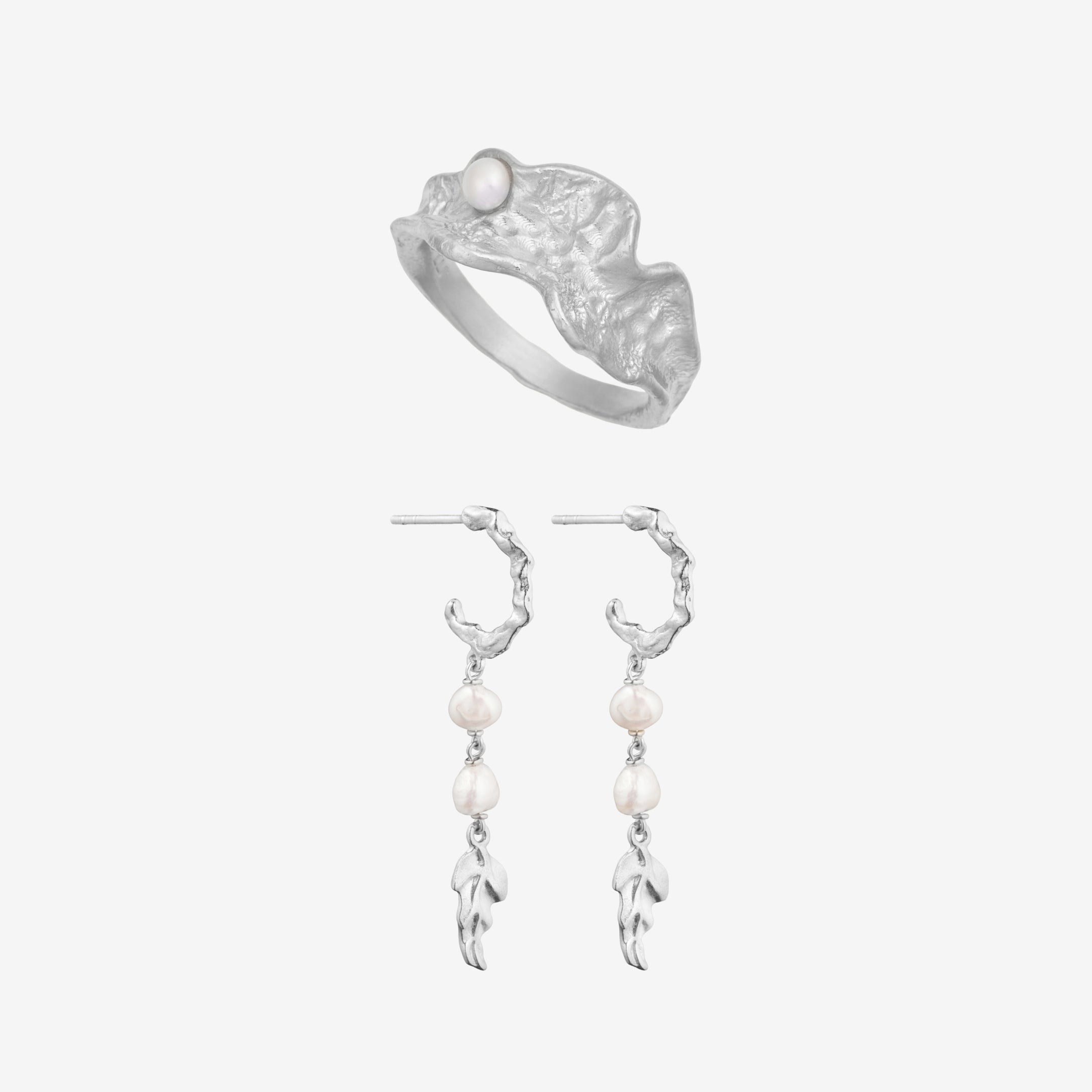 Magma Parels Set Zilver