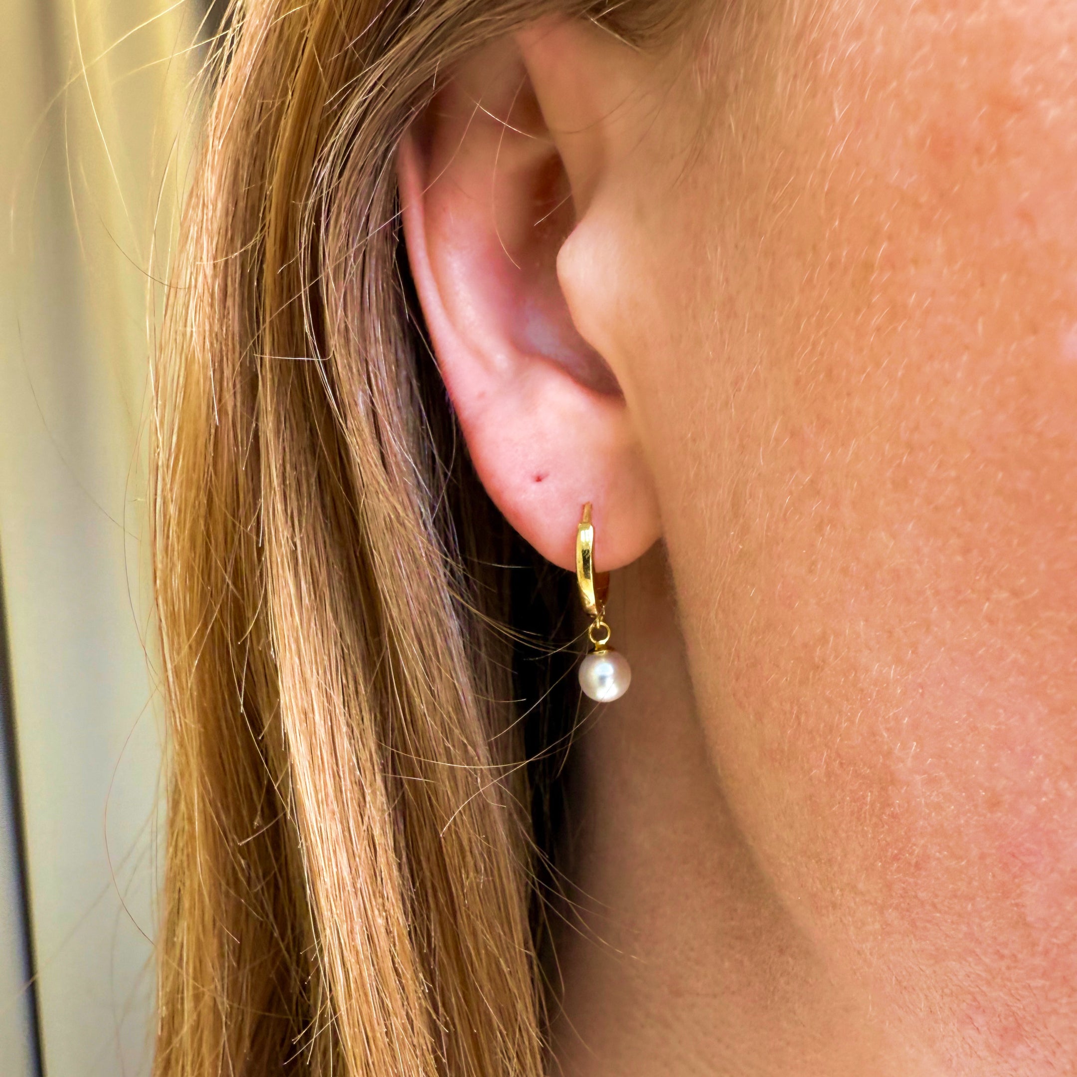 Kristal Parels Hoop Goud Set