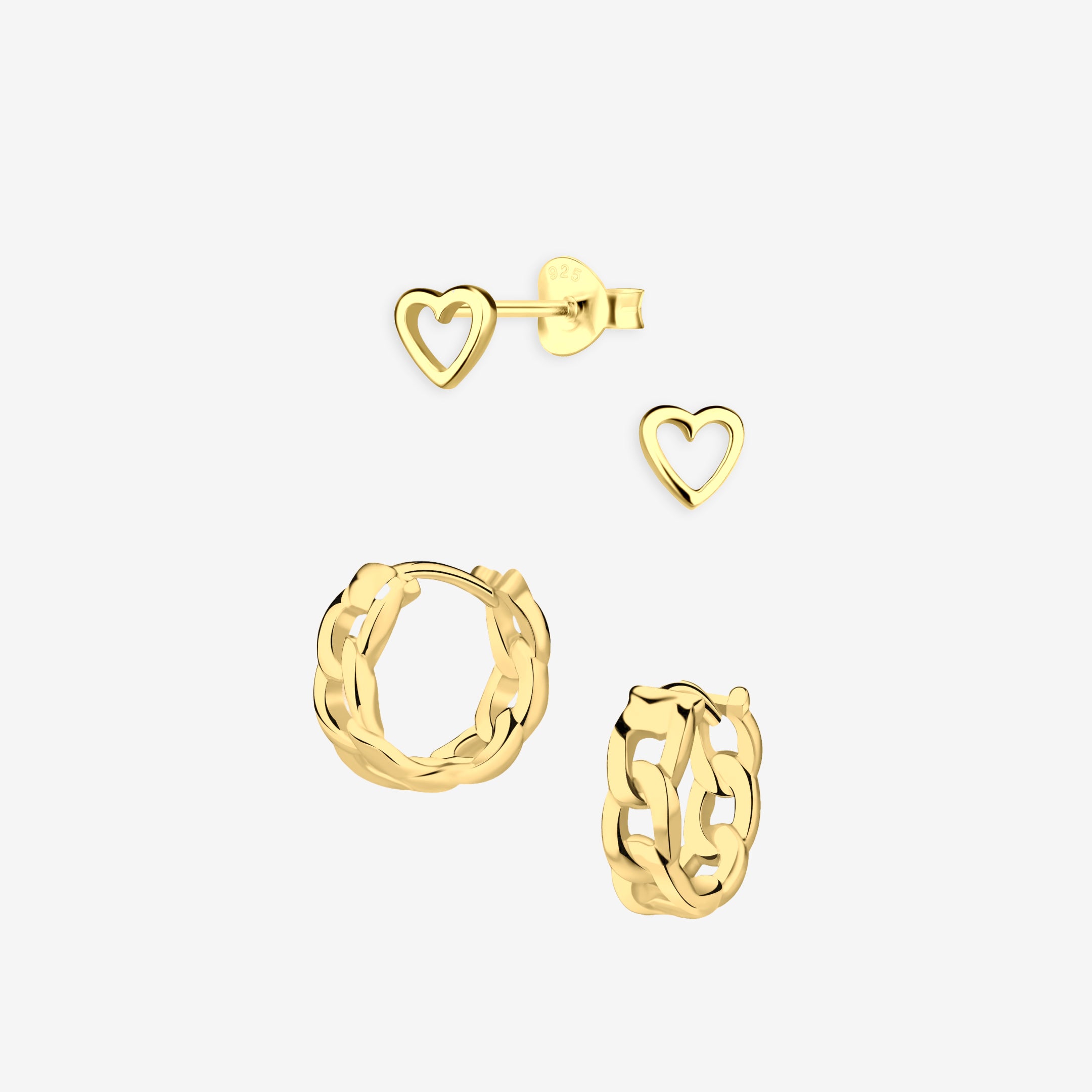 Stud Hart Ketting Set