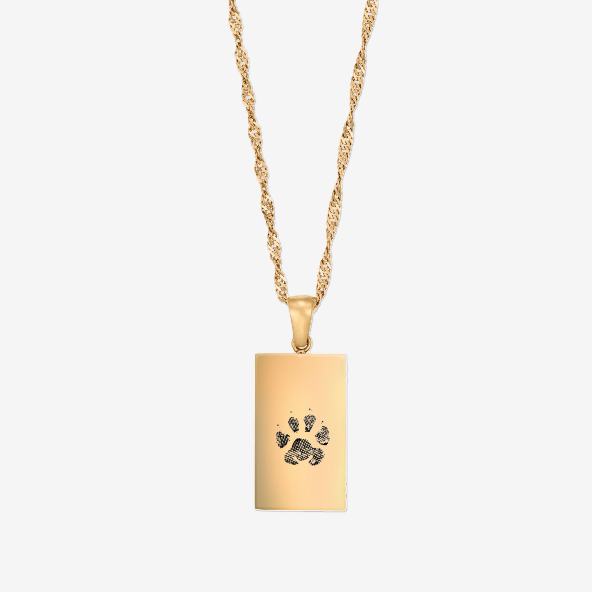 Gegraveerd Poot Ketting