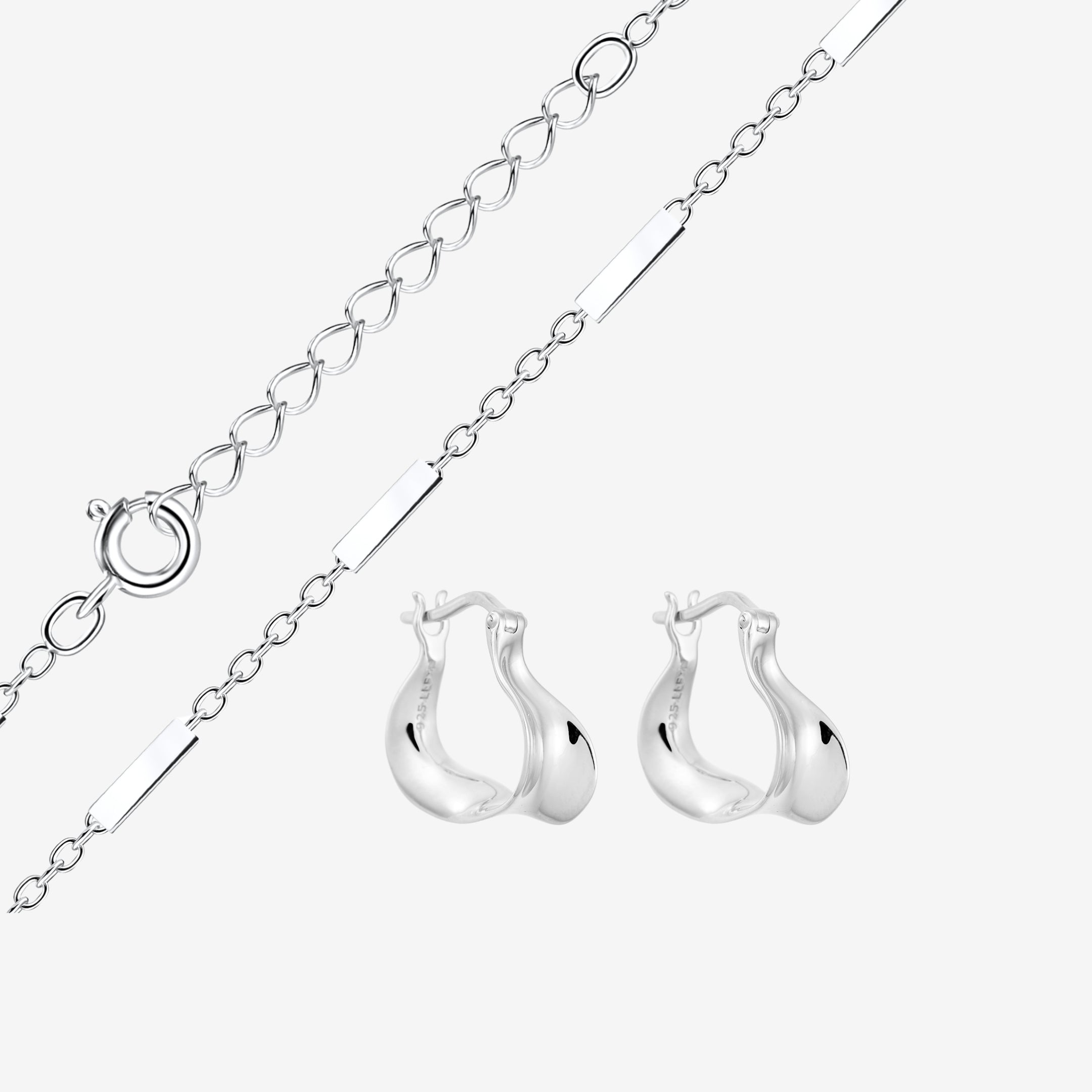 Golf Hoop en Kabel Zilver Set