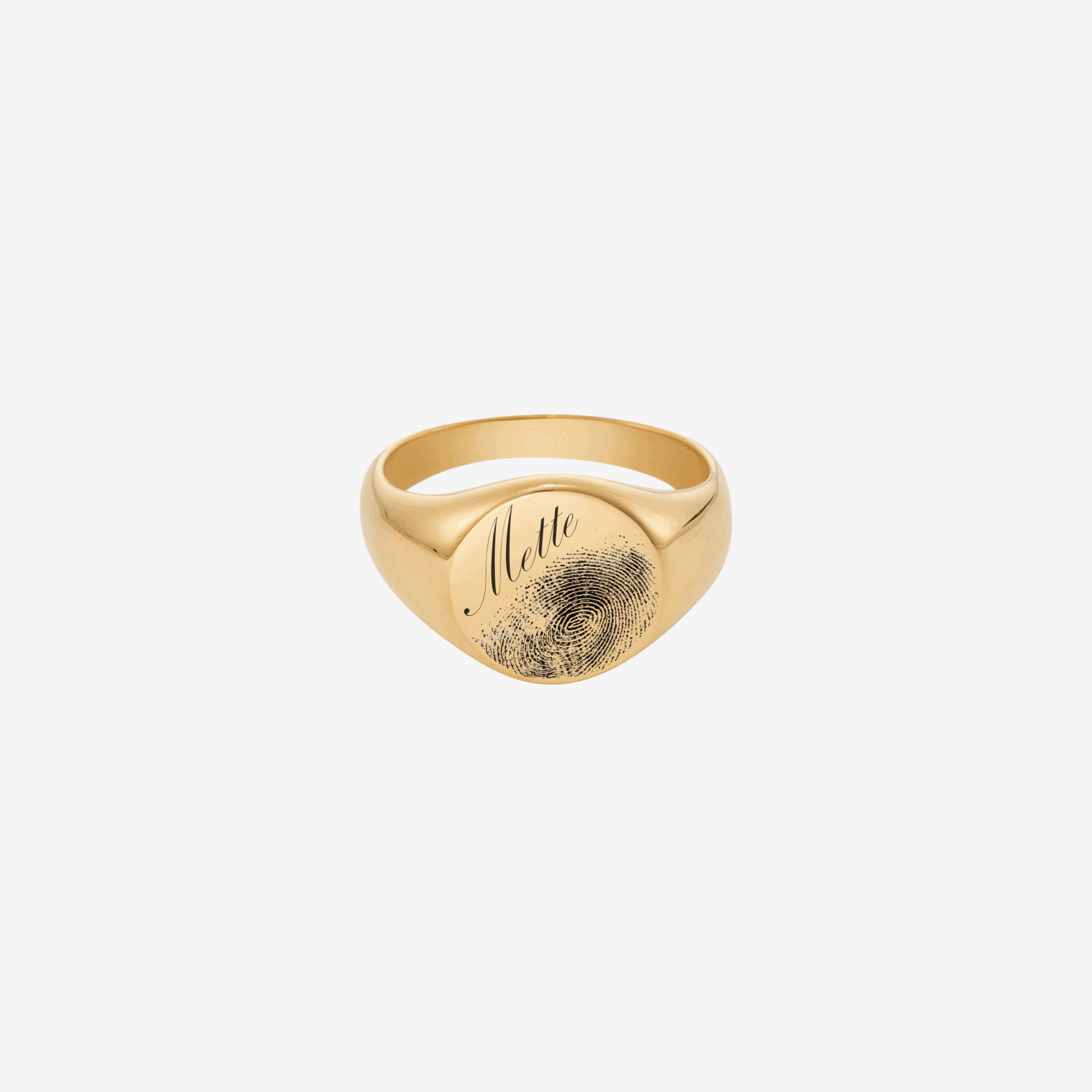 Classic Ring met gravure & Parel Stud Set