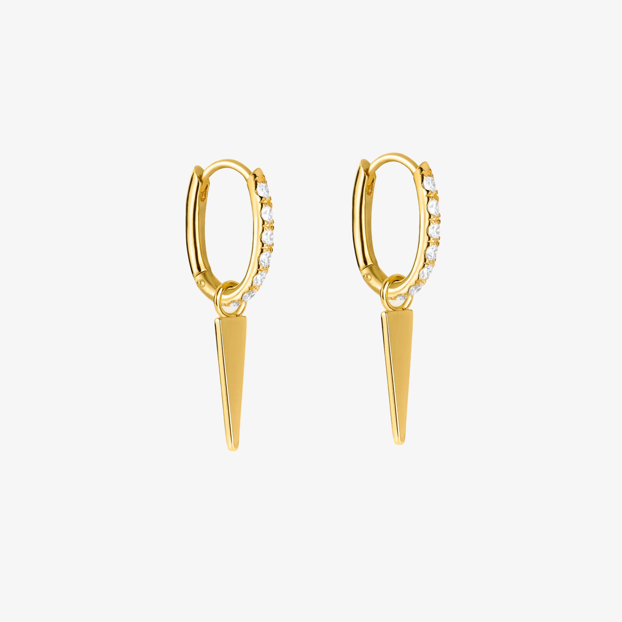 Essential Kristal Hoep en Edge Drop Goudgekleurd Dubbel