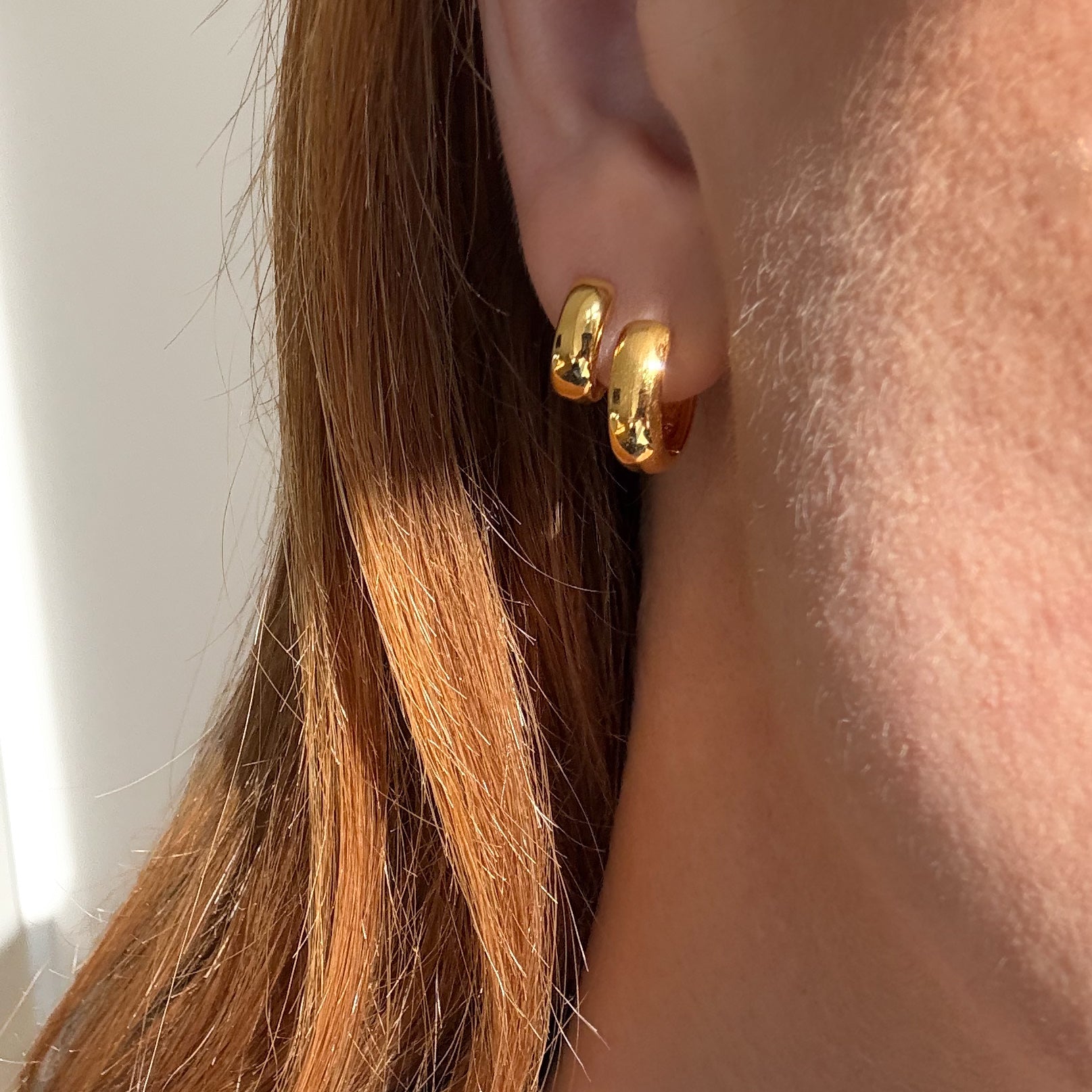 Chunky Hoops 12 mm Goudgeplateerd