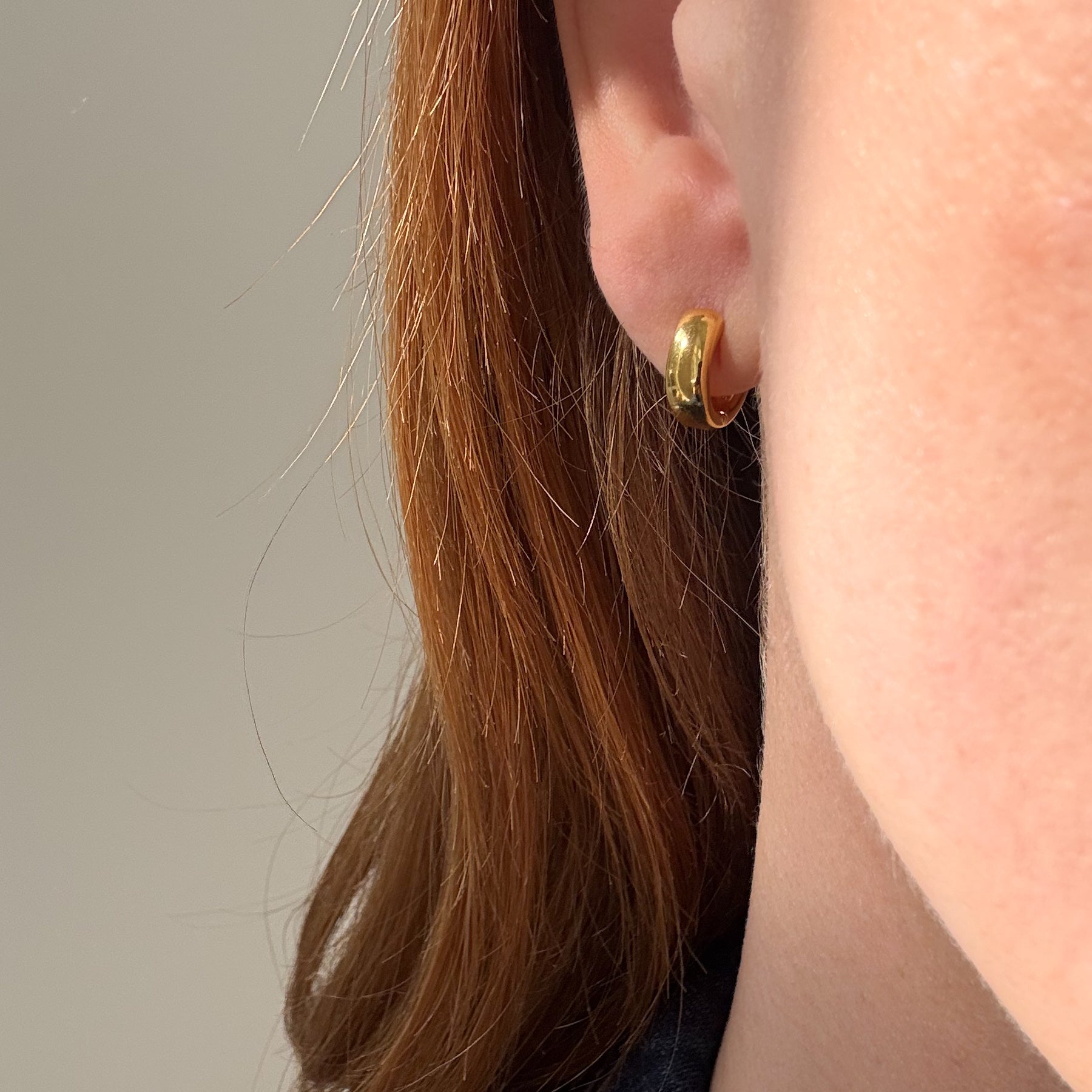 Chunky Hoops 12 mm Goudgeplateerd