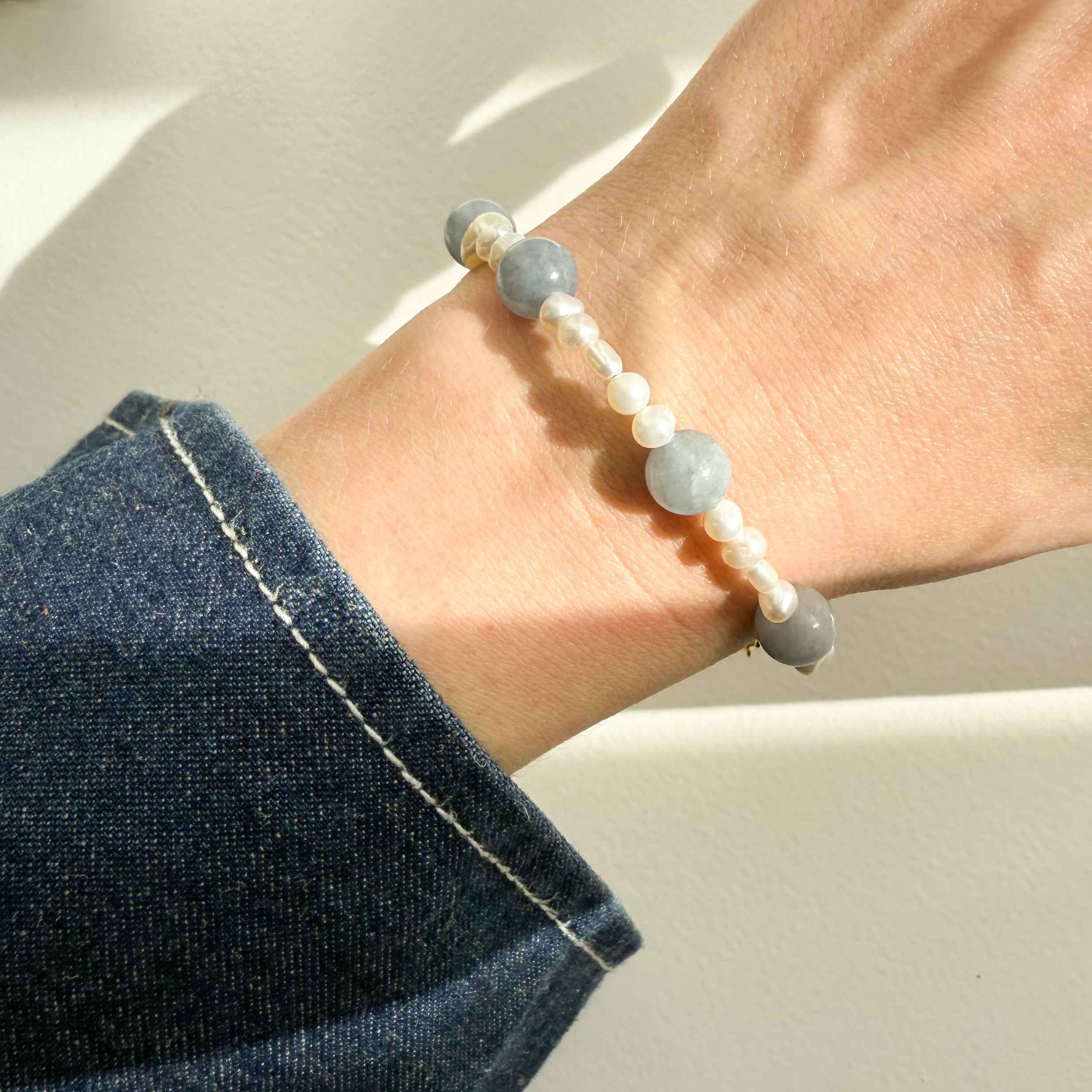 Marine Zoetwaterparelarmband