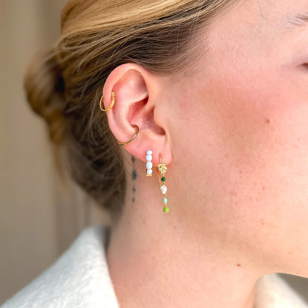 Parel Groene Dangle Set