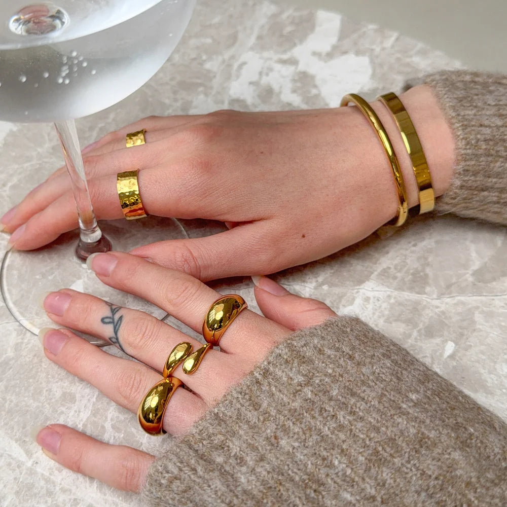 Touw en Bangle Set: 1 ketting & 2 armbanden