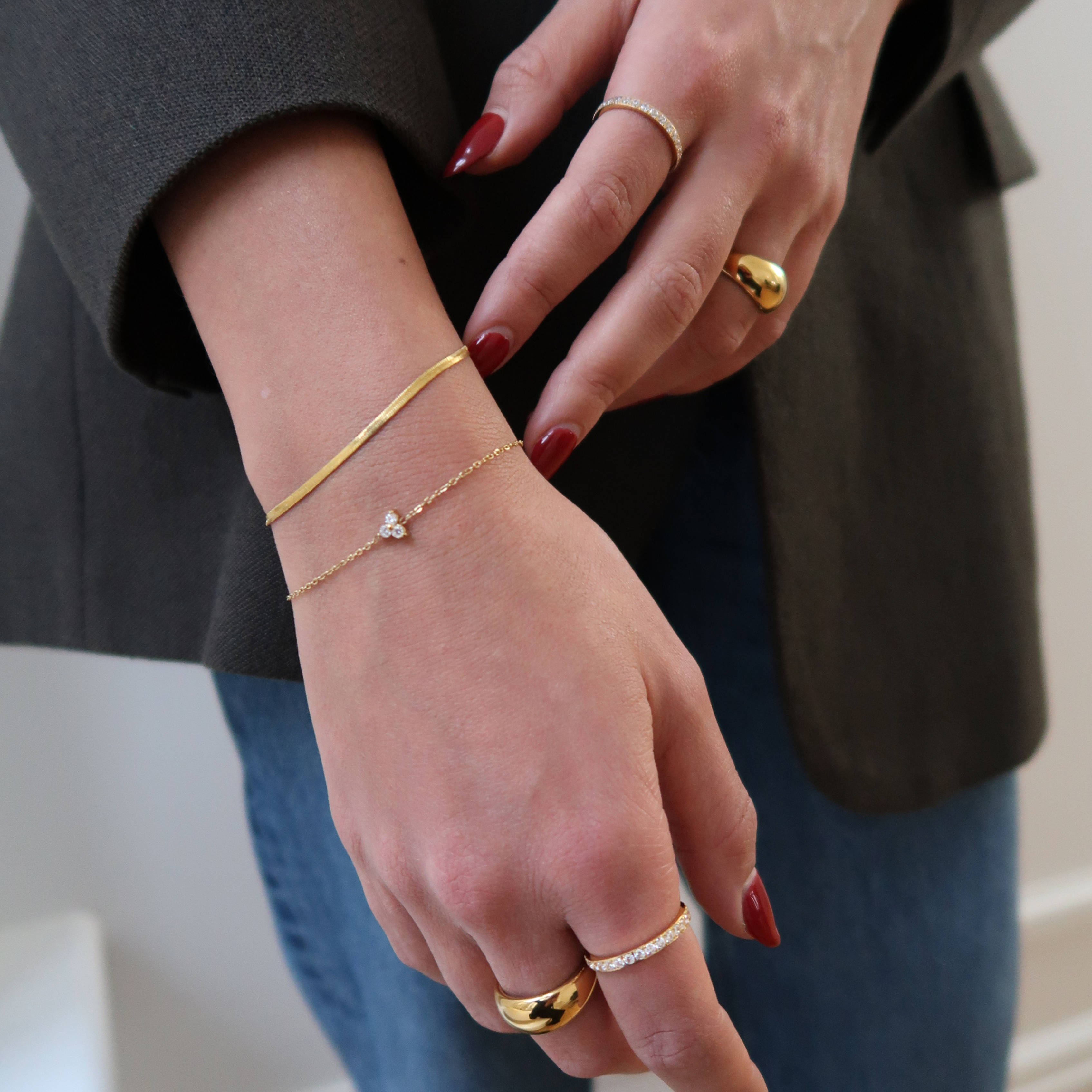 Trinity Krystal Armband Verguld