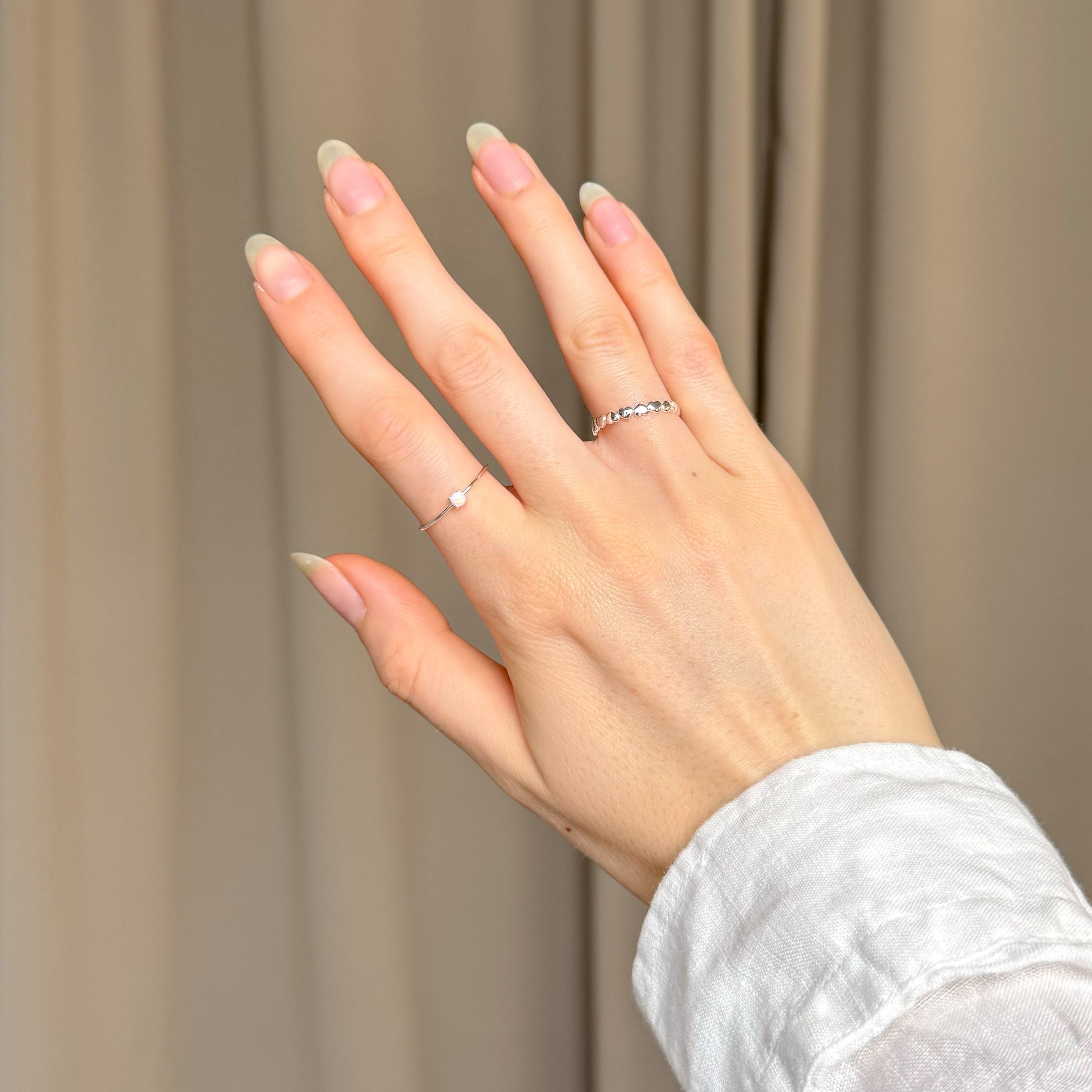 Hart Streep Dot Zilver Set