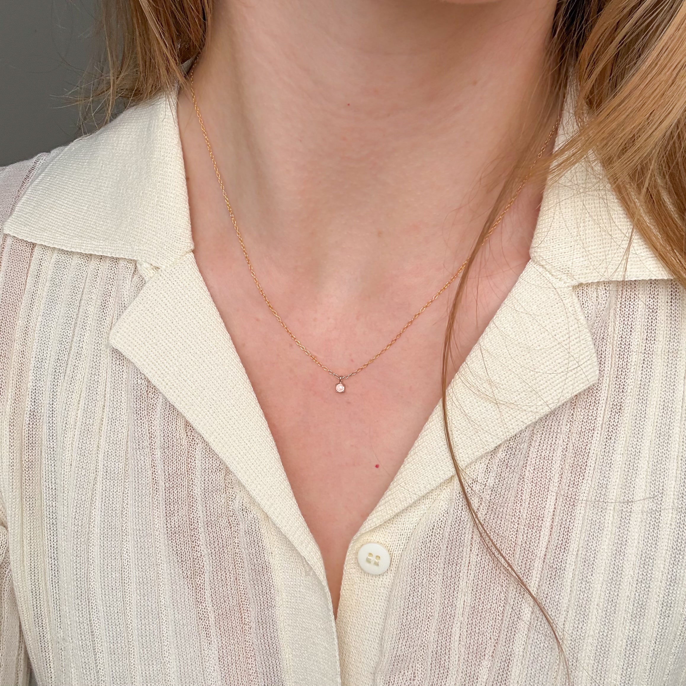 Opal Rond Ketting