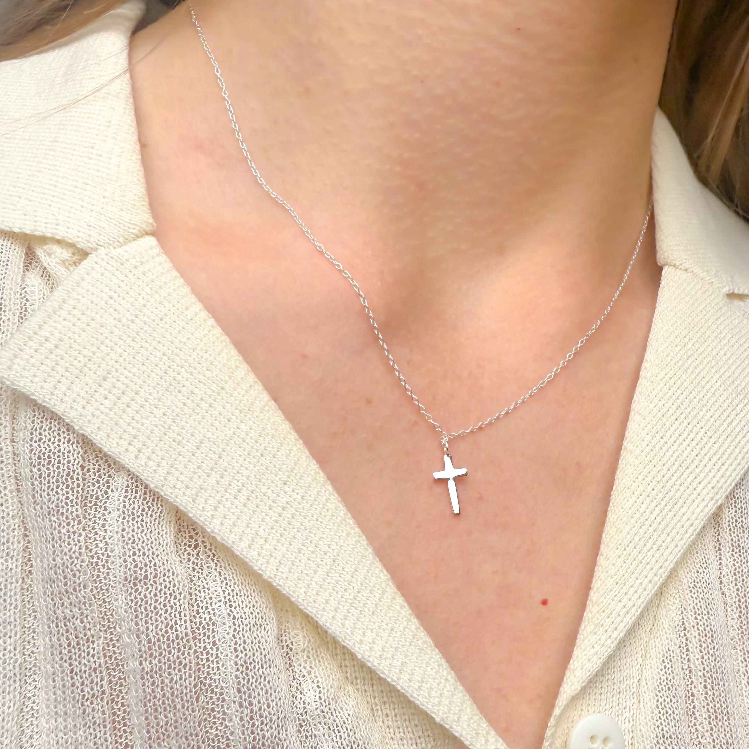 Kruis Ketting en Oorbellen Set