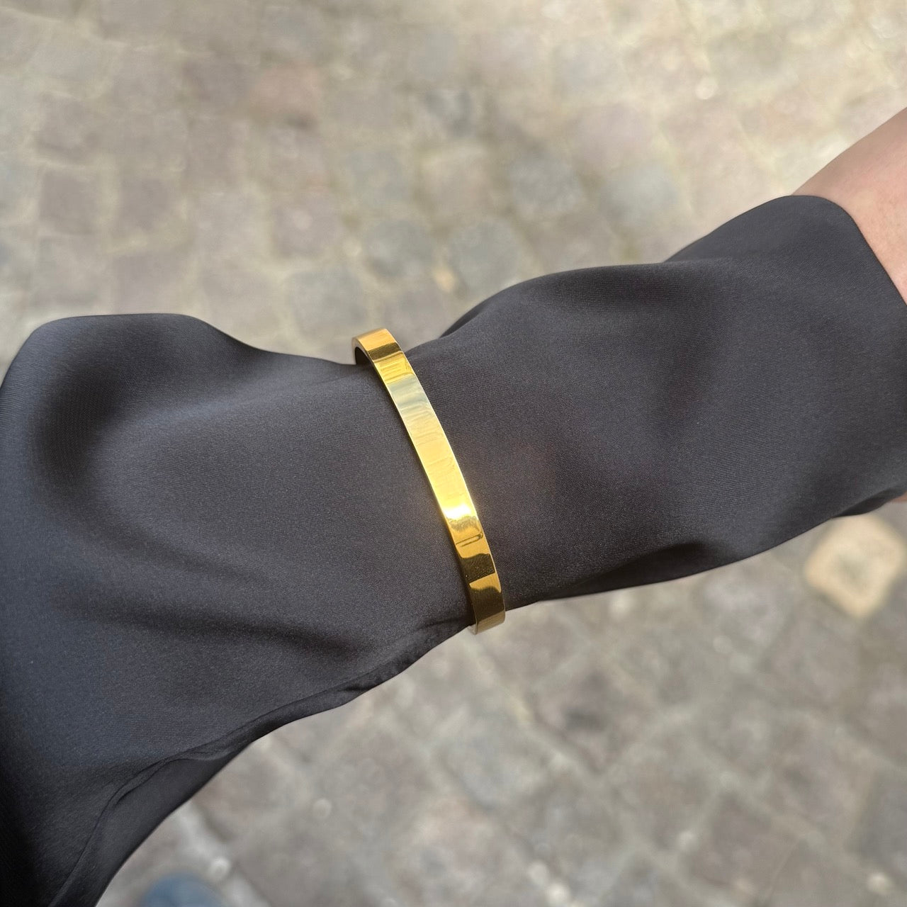 Classic Bangle met gravure & Rond Bangle Set