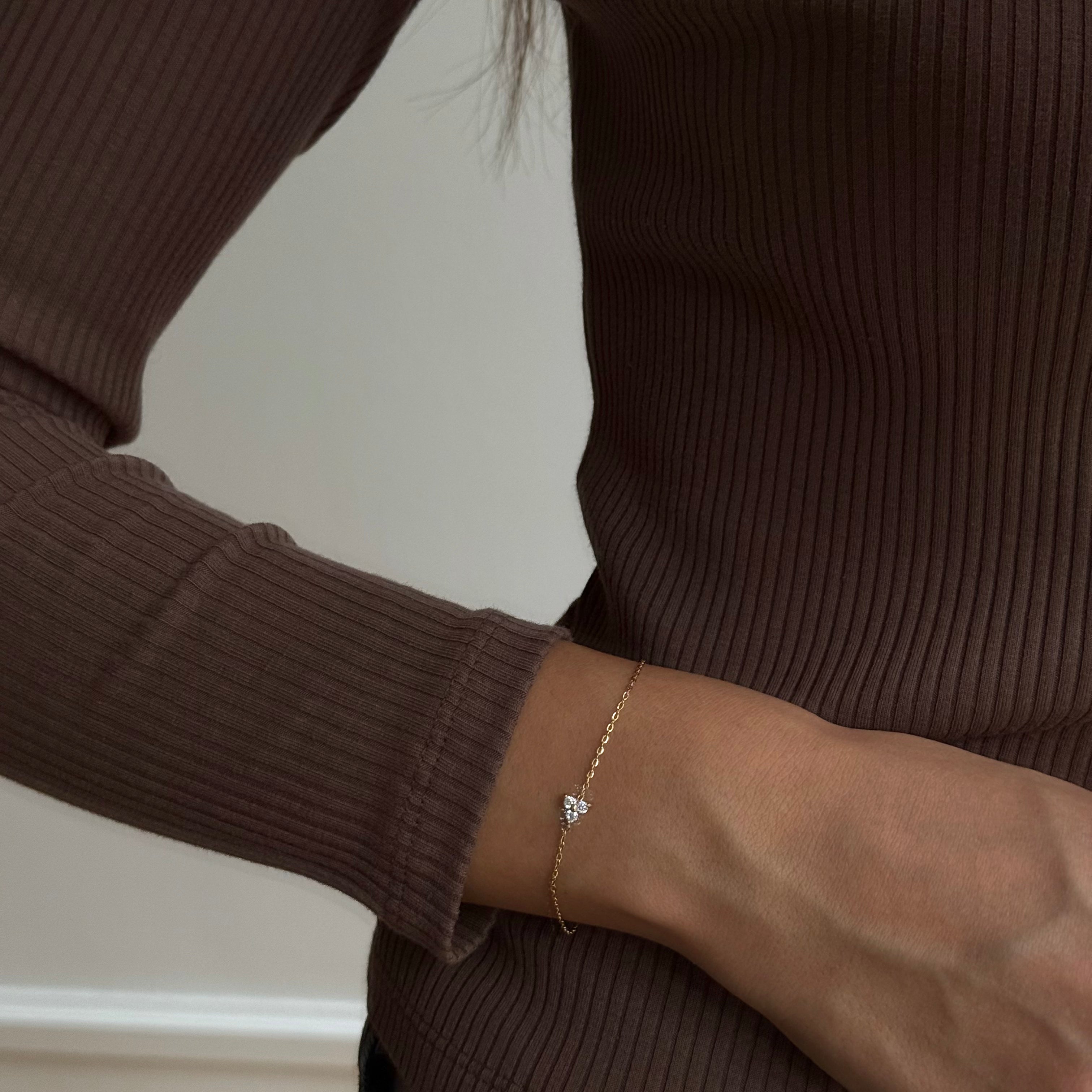 Trinity Krystal Armband Verguld