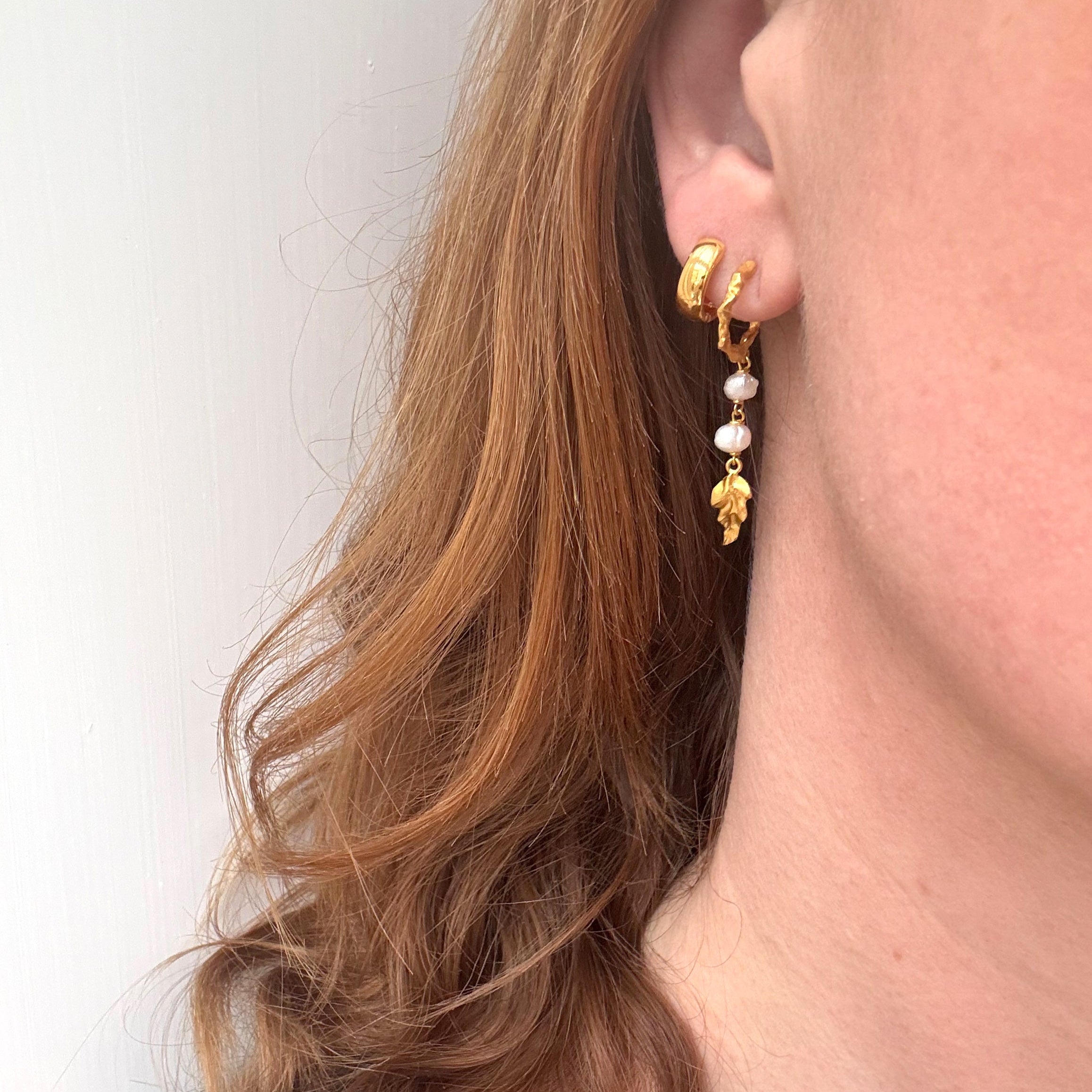 Chunky Hoops 12 mm Goudgeplateerd