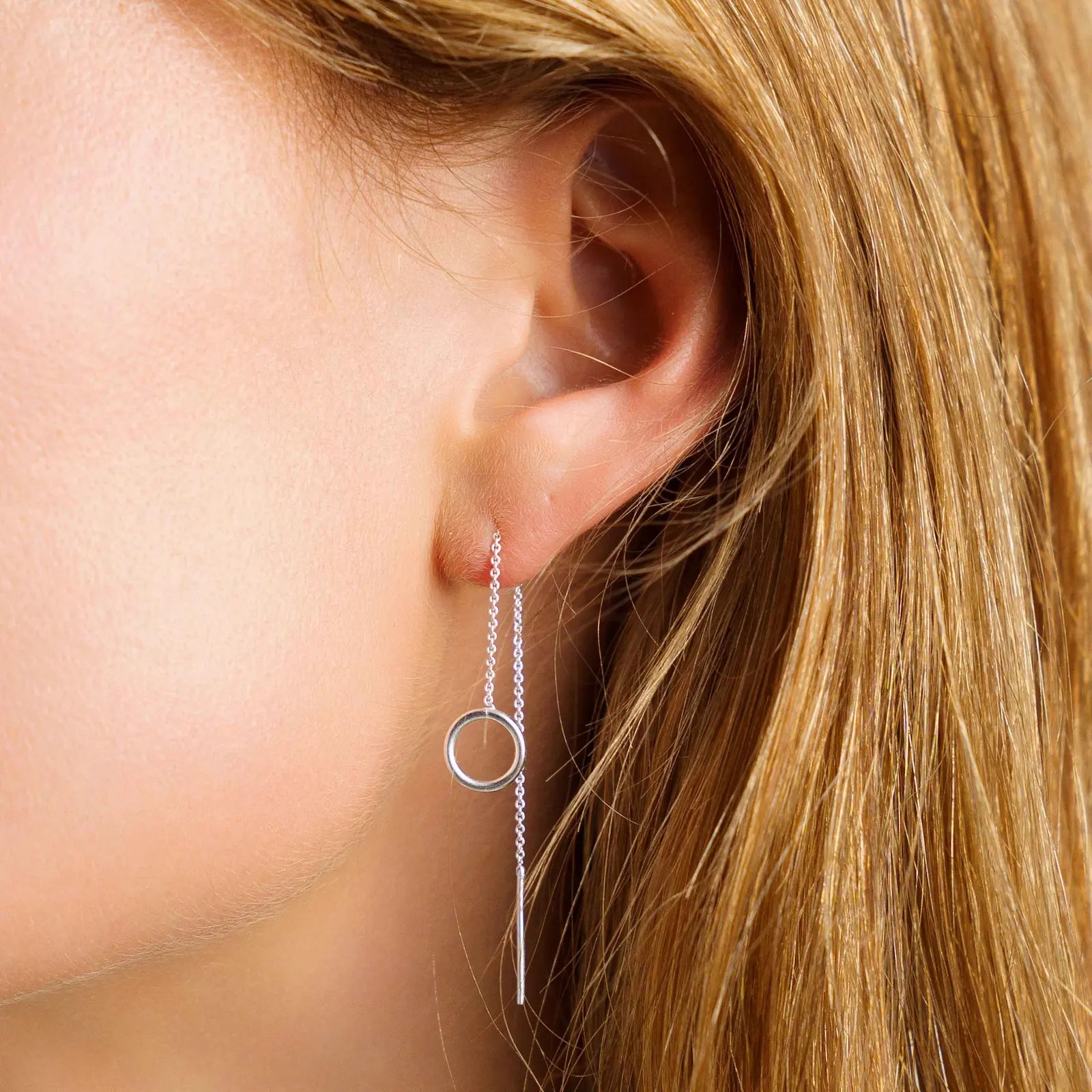 Cirkel Oorbellen Set Zilver