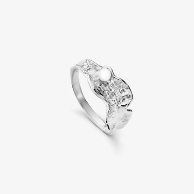 Magma Perle Ring i sølv