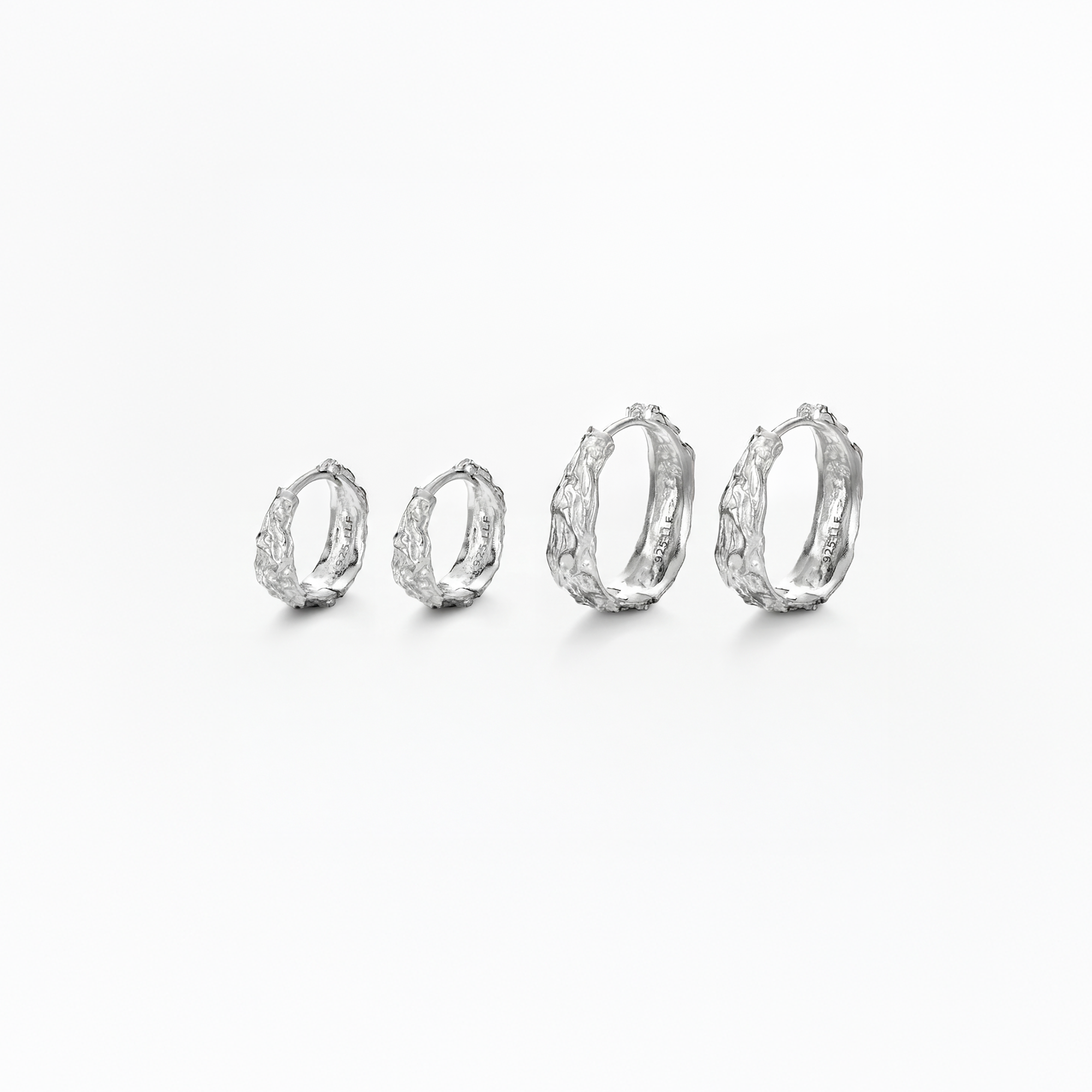 Gesmolten zilver dubbel set 23,5-33mm
