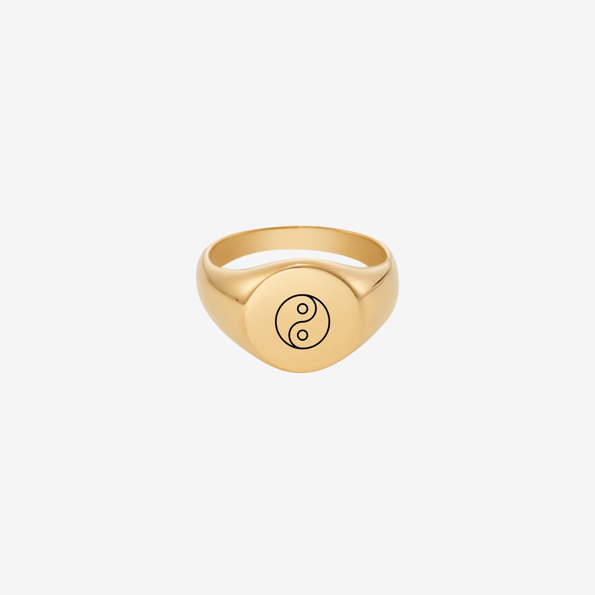 Gegraveerd Ying/Yang Hand Ring