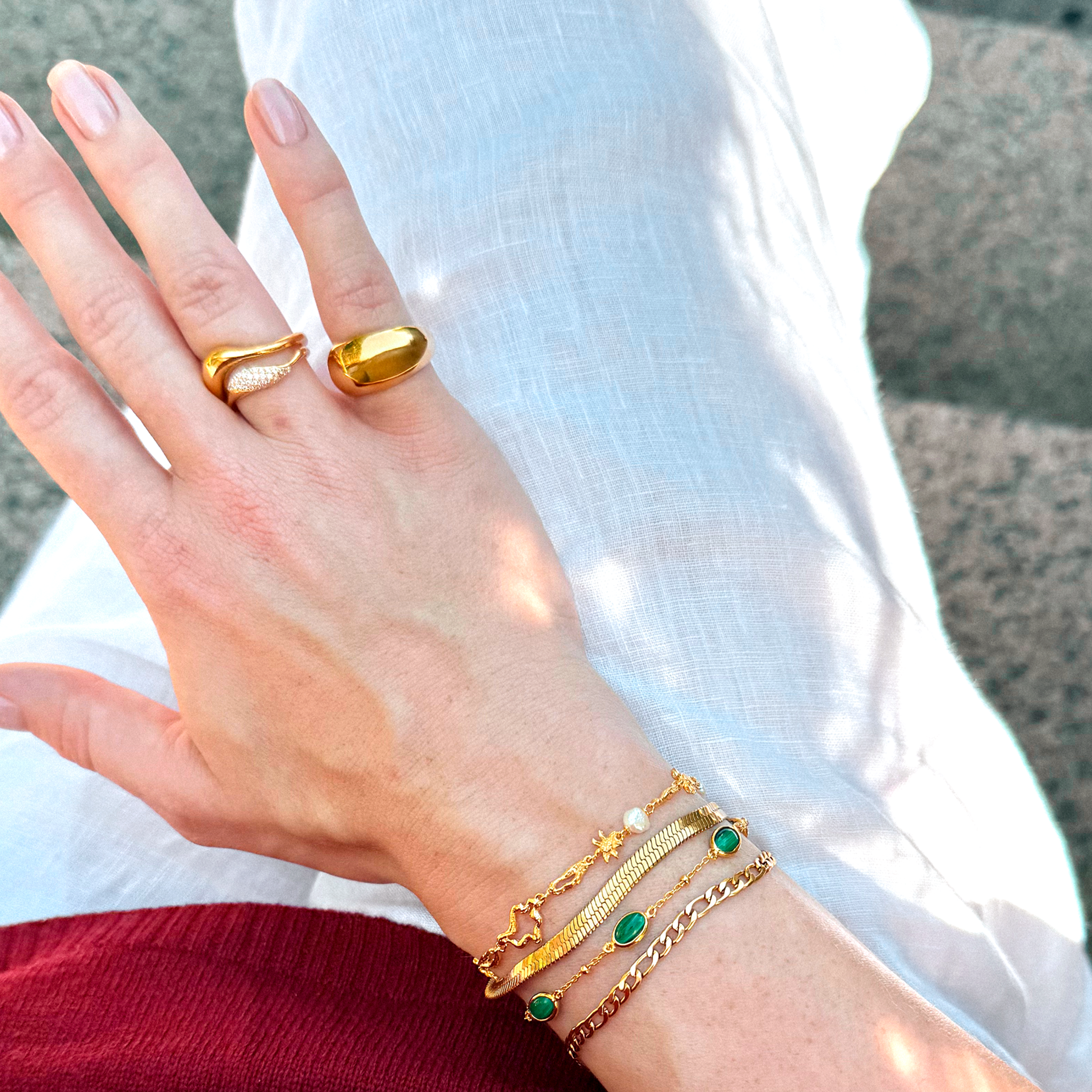 Bred simpel ring