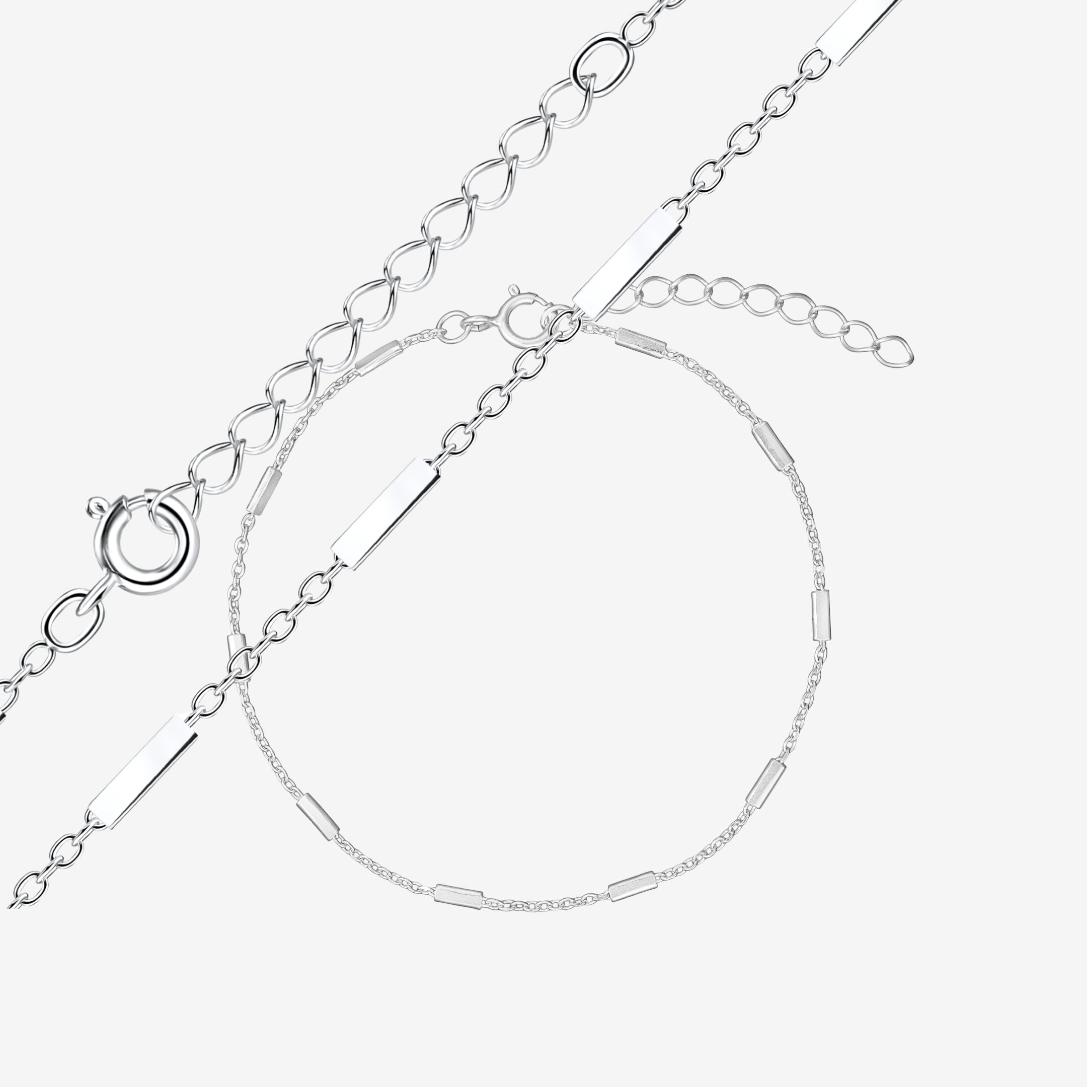 Kabelstaaf Set: 1 armband & 1 halsketting