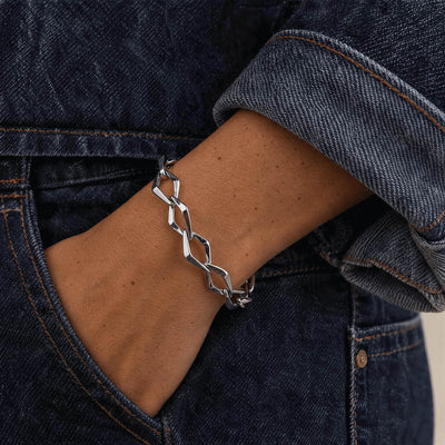 Chunky Armband Zilverkleurig
