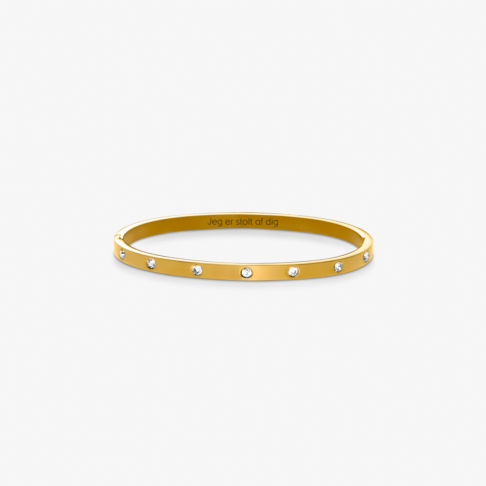 Classic Kristal Dot Armband Goudgeplateerd m. gravure