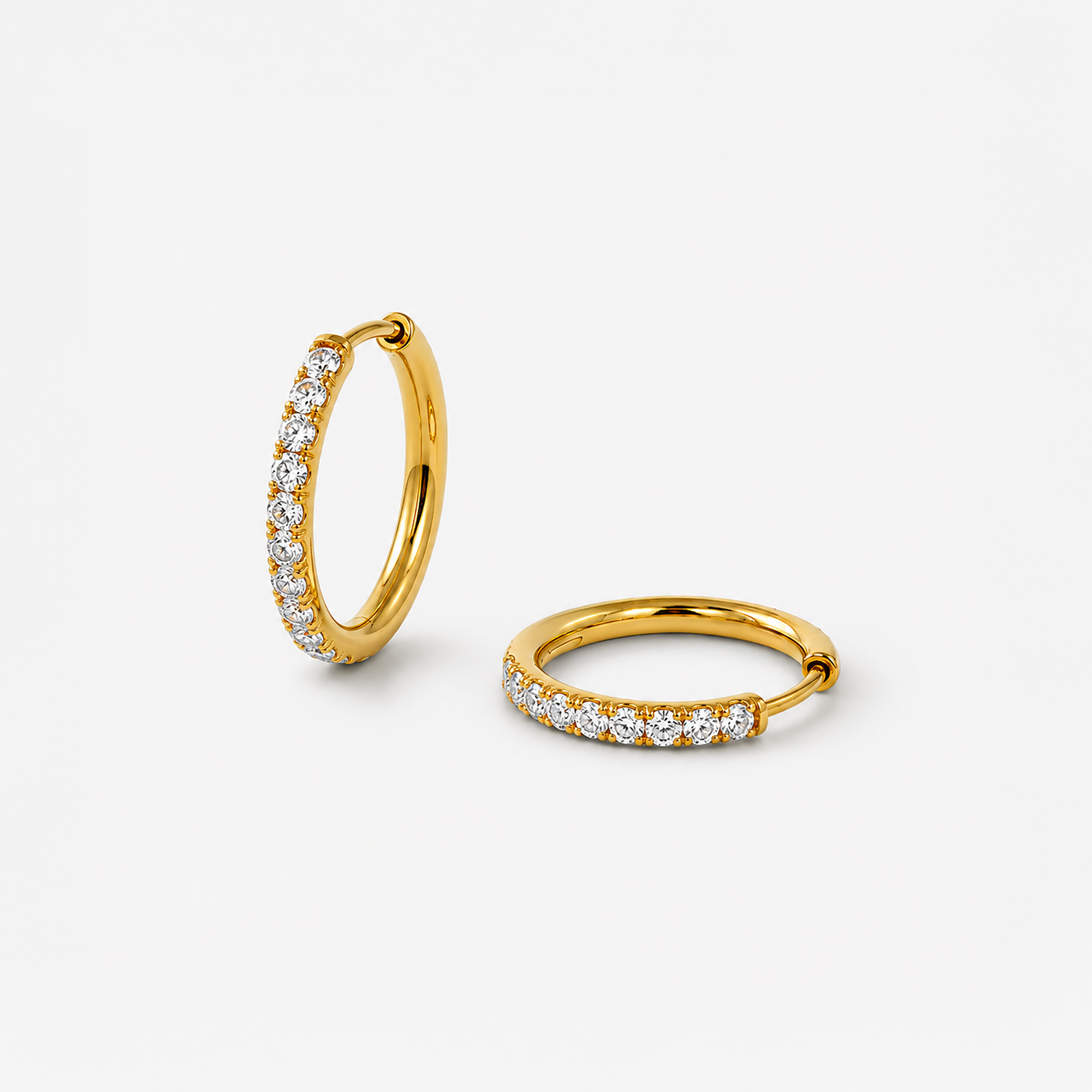 Kristallen Oorbellen 18K Goudgeplateerd 12mm