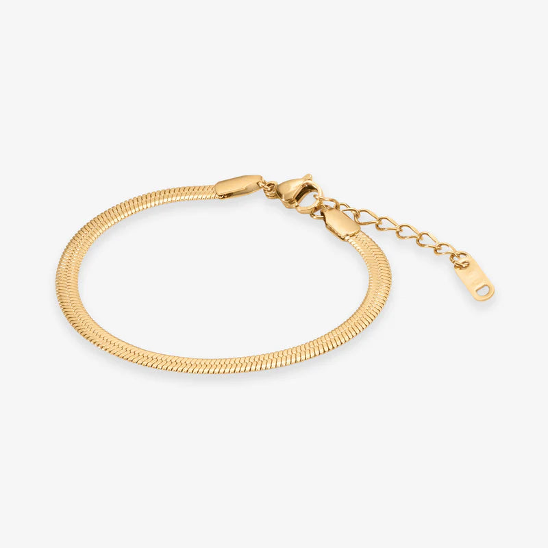 Platte Slangen Bangle Set