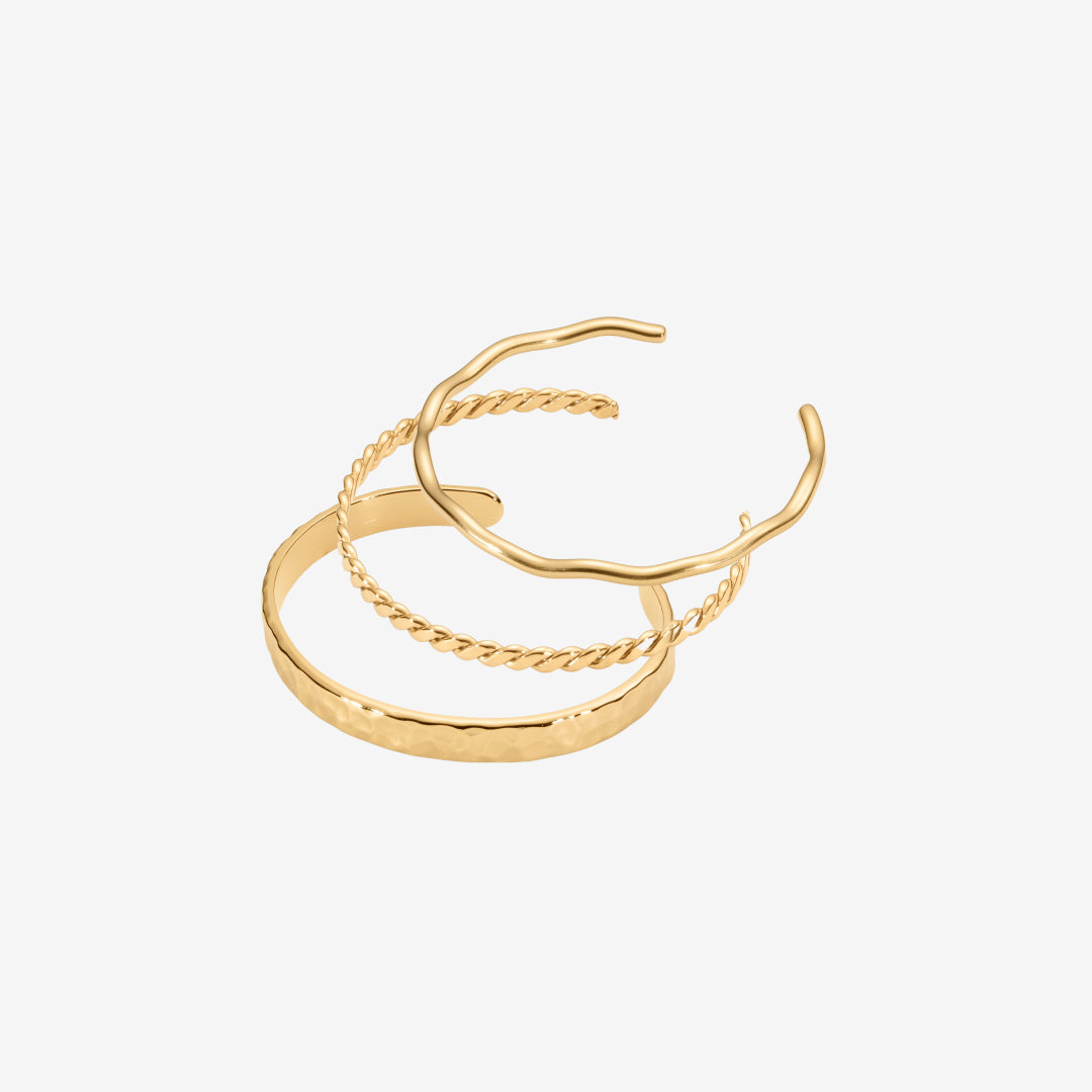 Hardcase Bangle Set: 3 armbanden