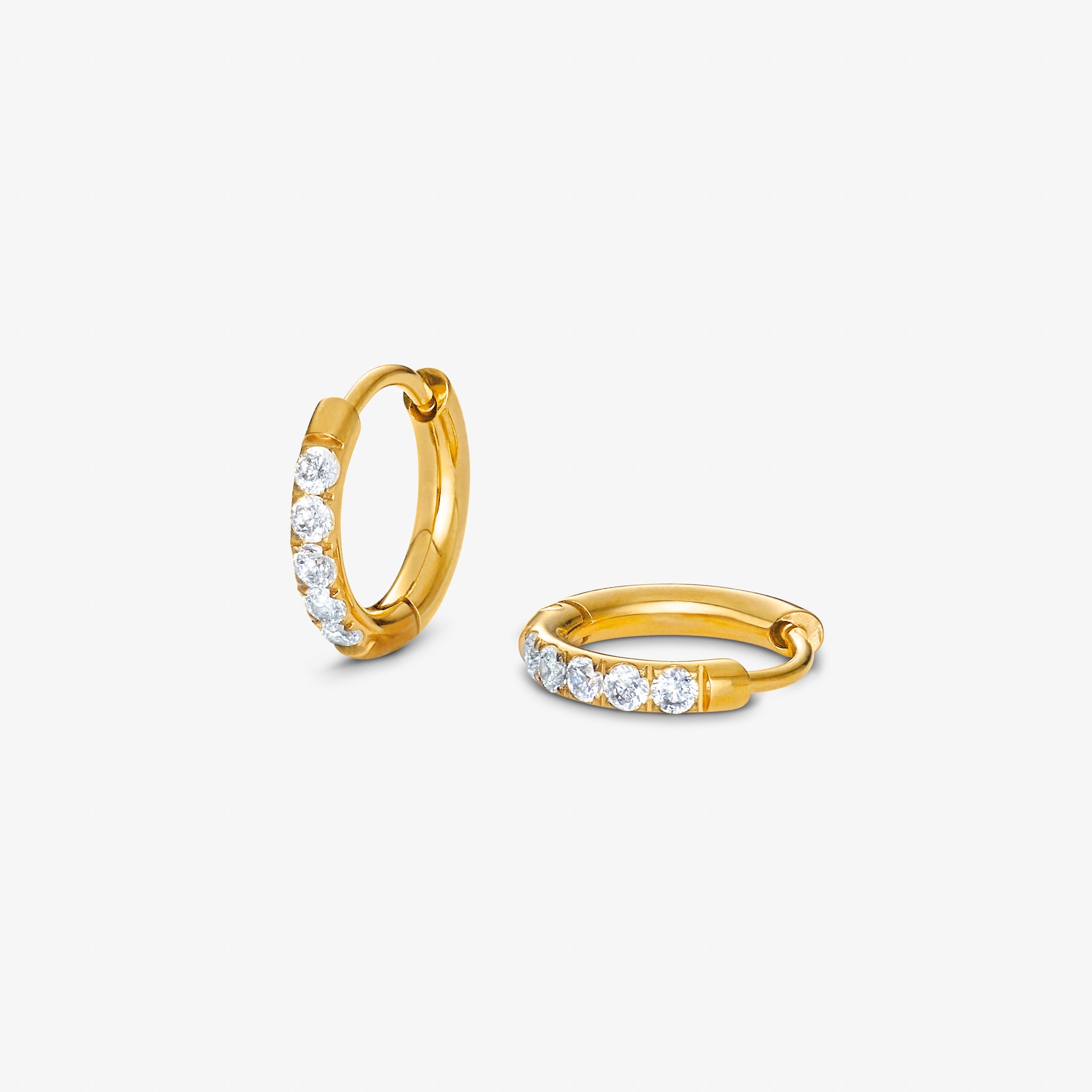 Kristal Oorbellen 18K Goudgeplateerd 6mm
