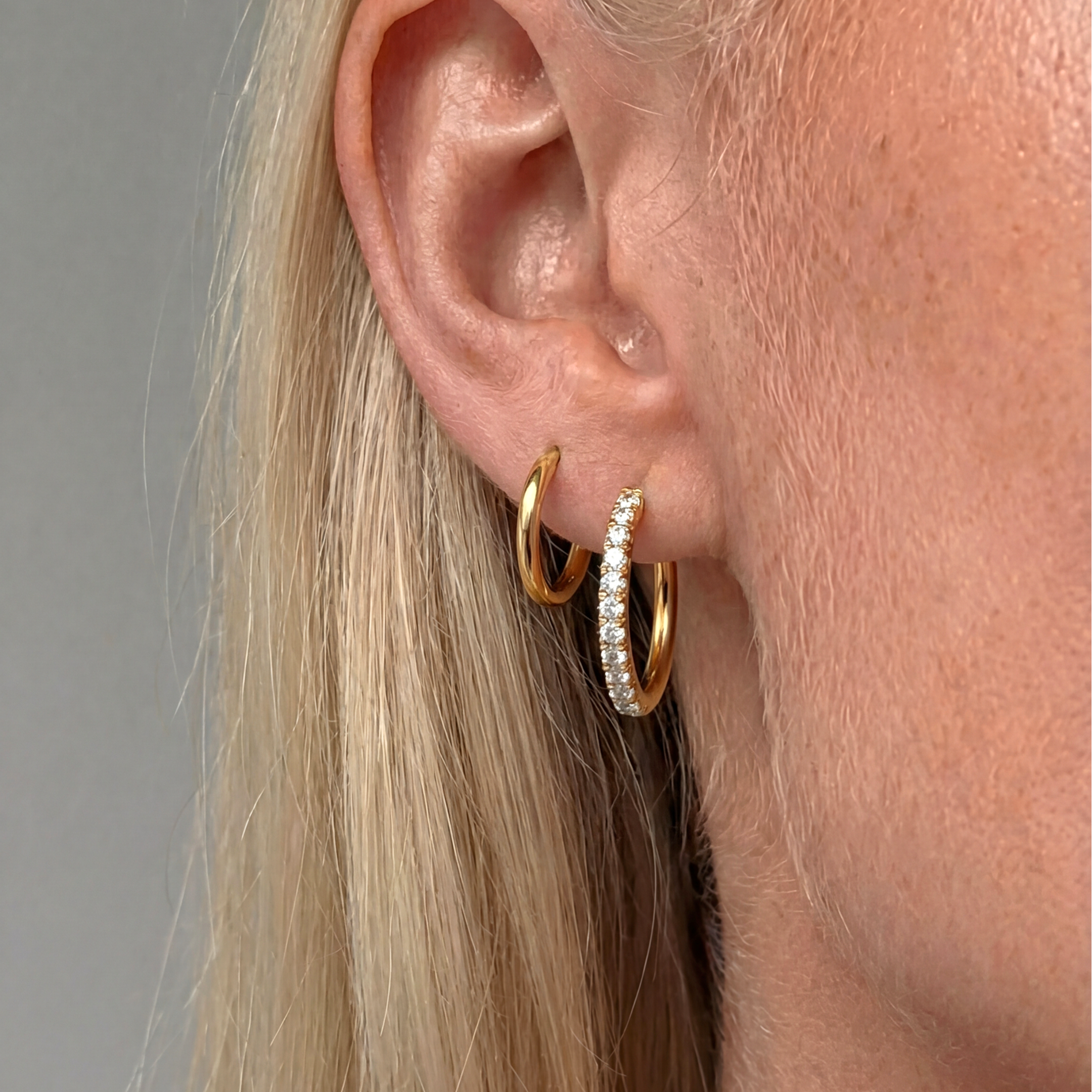 Kristal Oorbellen 18K Goudgeplateerd 16mm