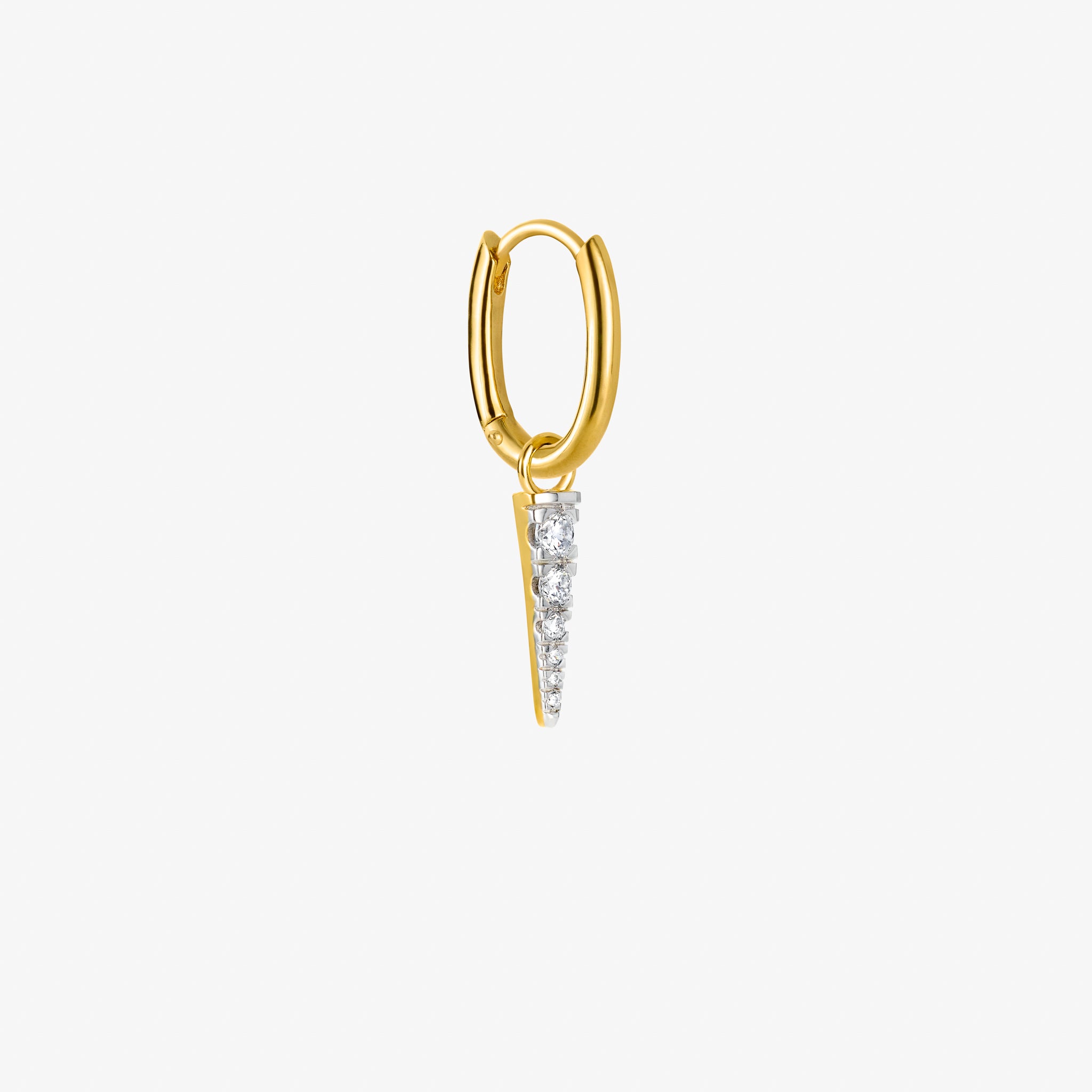 Essentials Hoop en Edge Krystal Drop Goudkleurig