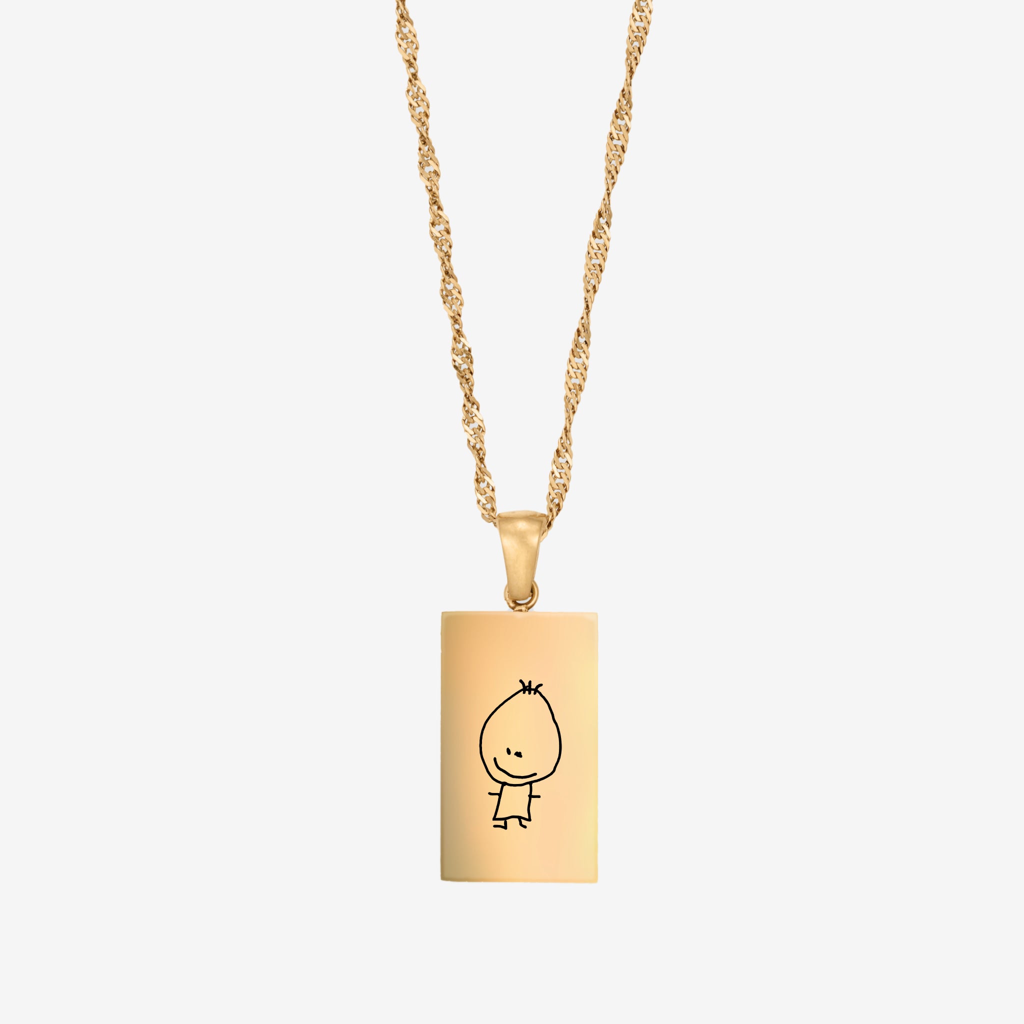 Stickman Gravure Ketting