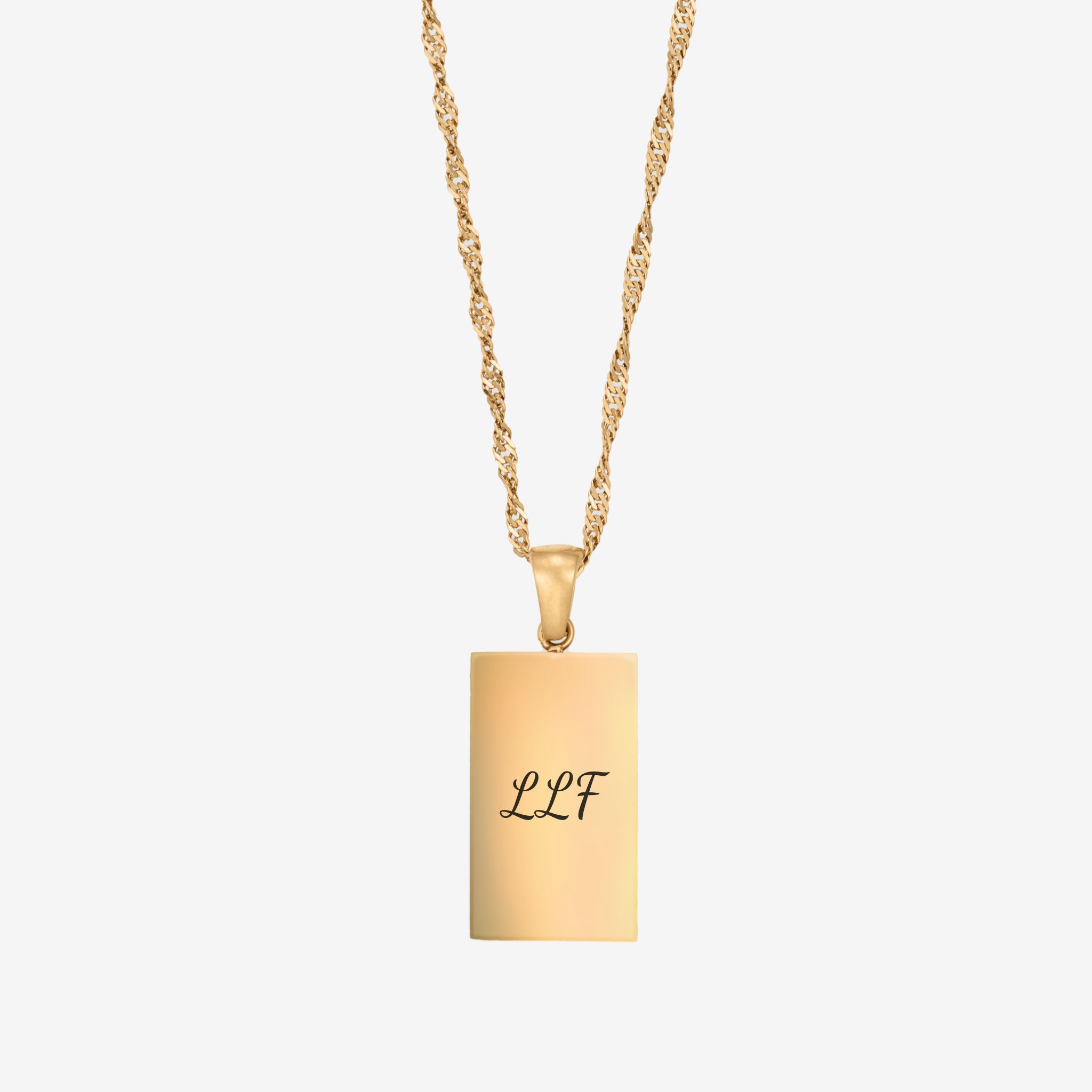Ketting met gegraveerde Initialen