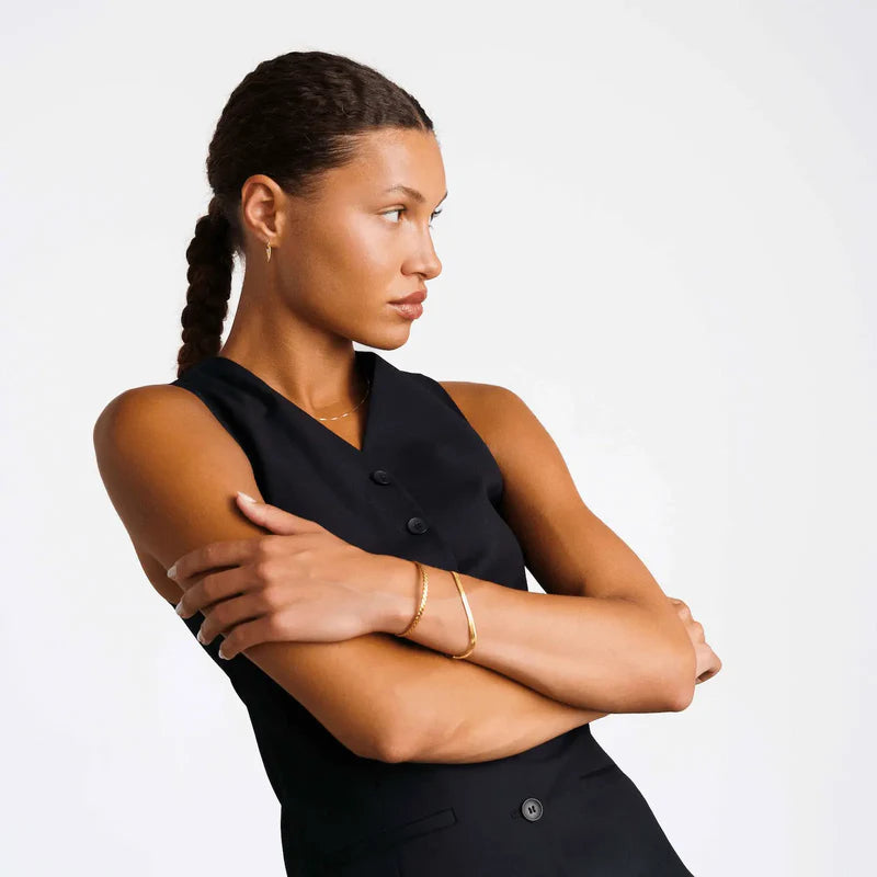 Platte Slangen Bangle Set